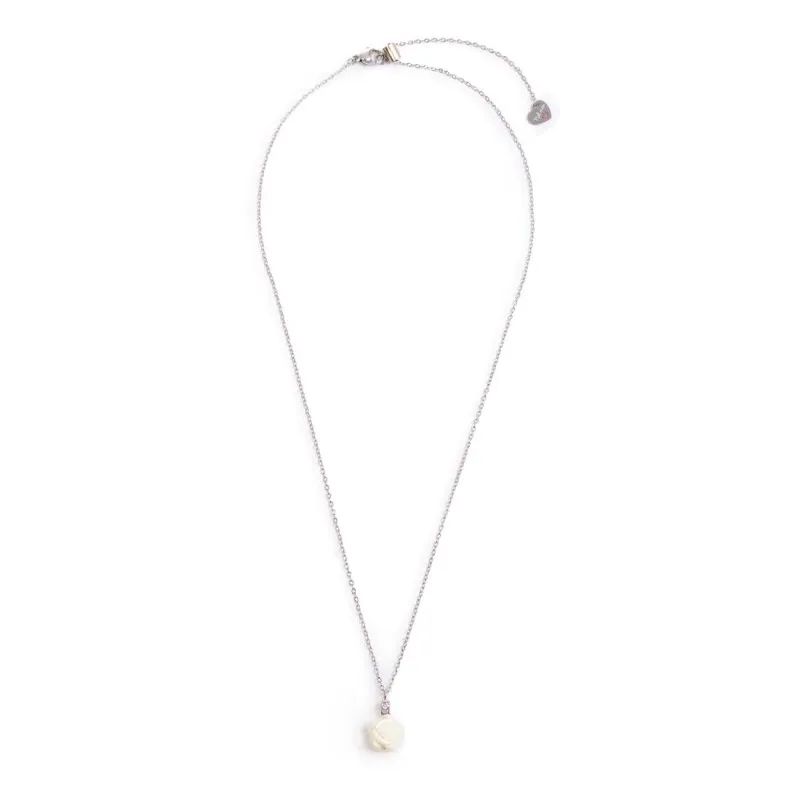 Collana con rosa in madreperla