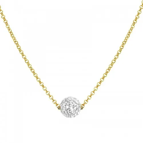 COLLANA DONNA NOMINATION IN ARGENTO 925 GIALLO SFERA PAVE DI ZIRCONI 149005/012