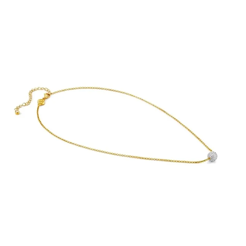 COLLANA DONNA NOMINATION IN ARGENTO 925 GIALLO SFERA PAVE DI ZIRCONI 149005/012