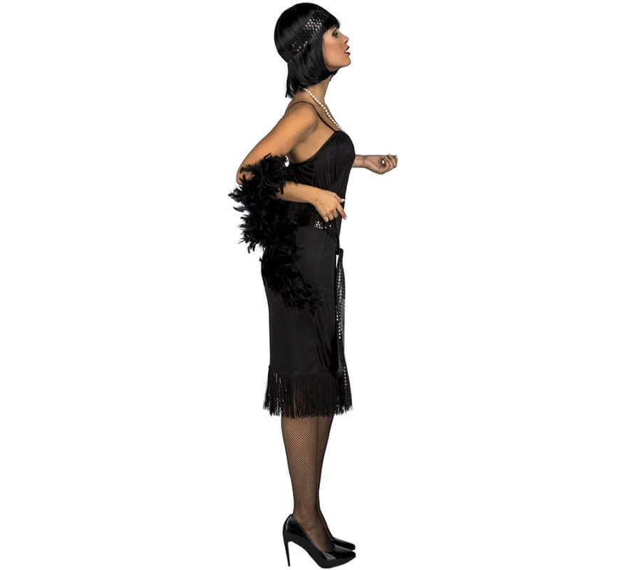 Costume nero di charleston per donna