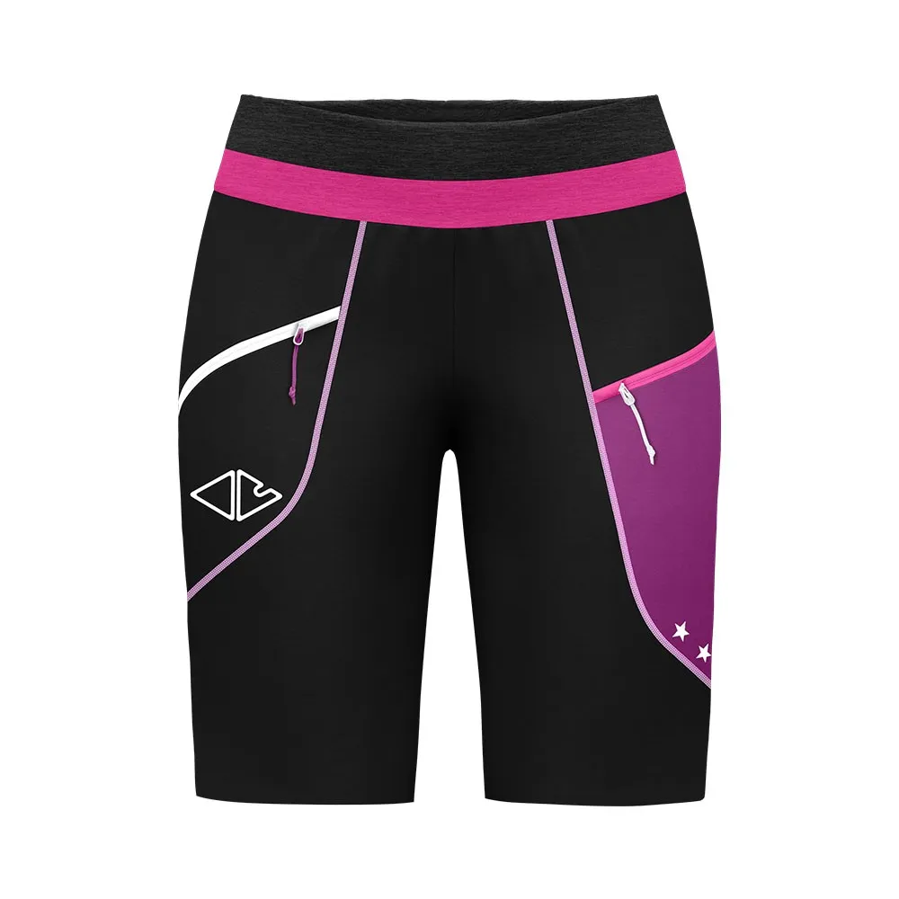 Crazy Pantaloni Corti Trekking Ionic Rosa Nero Donna