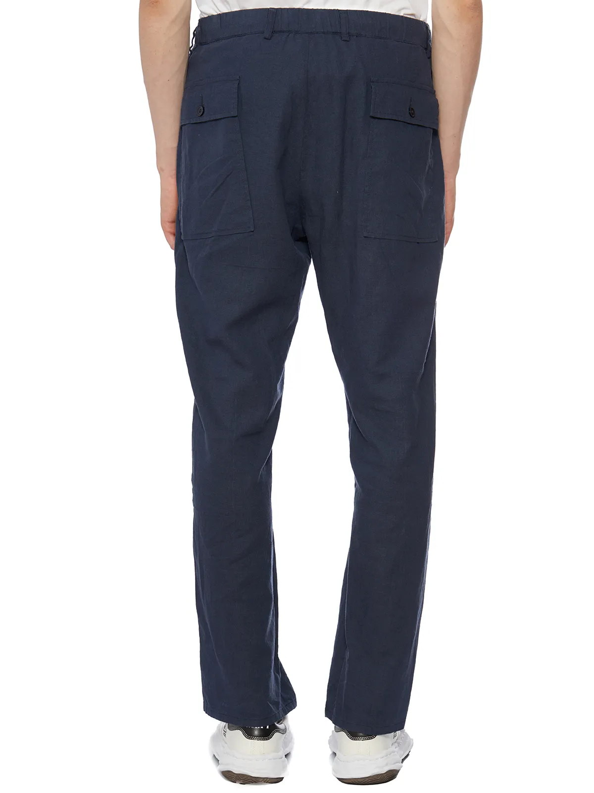 DANIELE ALESSANDRINI  PANTALONE IN LINO CON COULISSE 