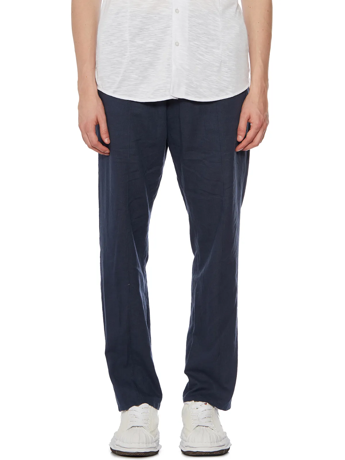 DANIELE ALESSANDRINI  PANTALONE IN LINO CON COULISSE 