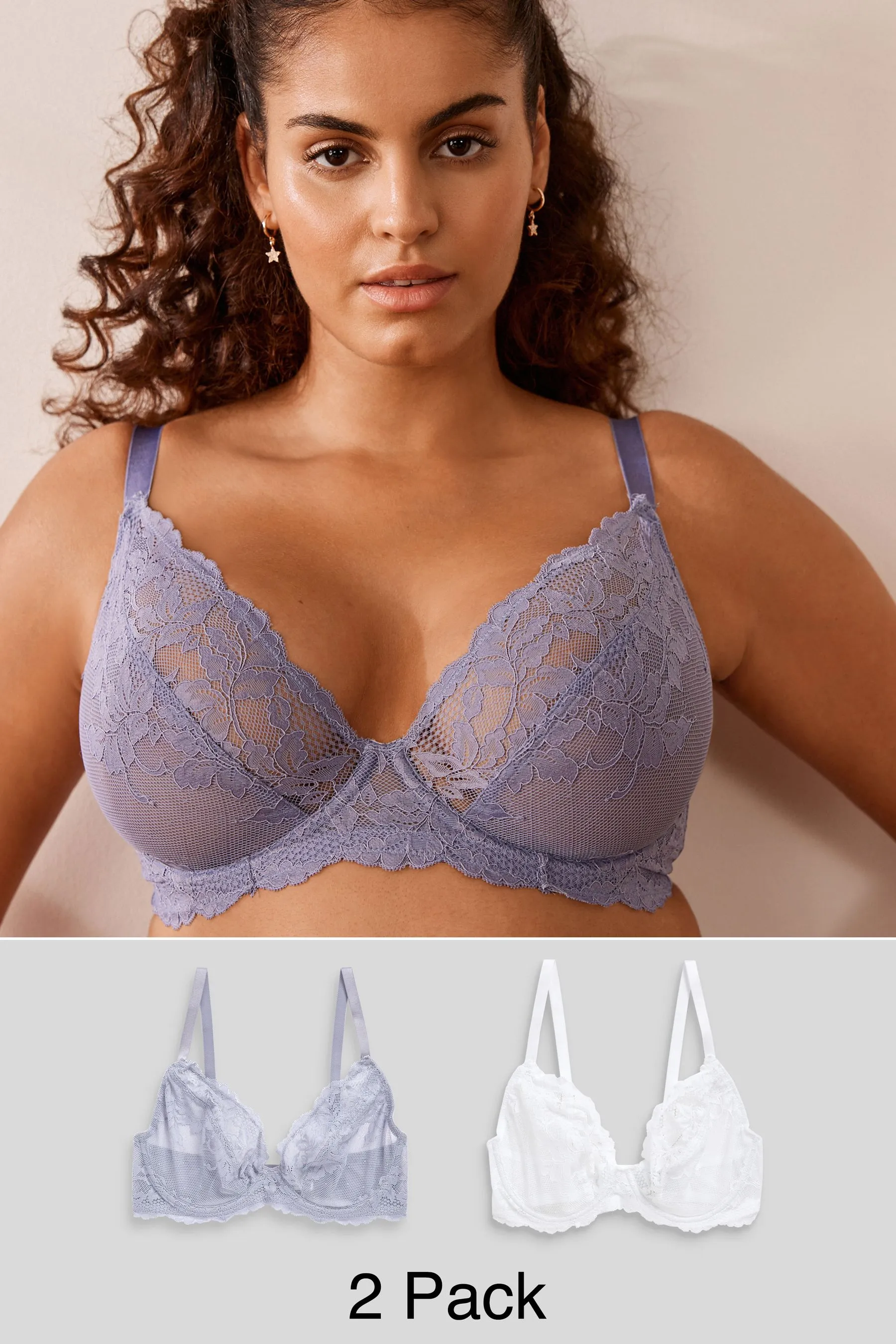 DD+ Lace Bras 2 Pack    