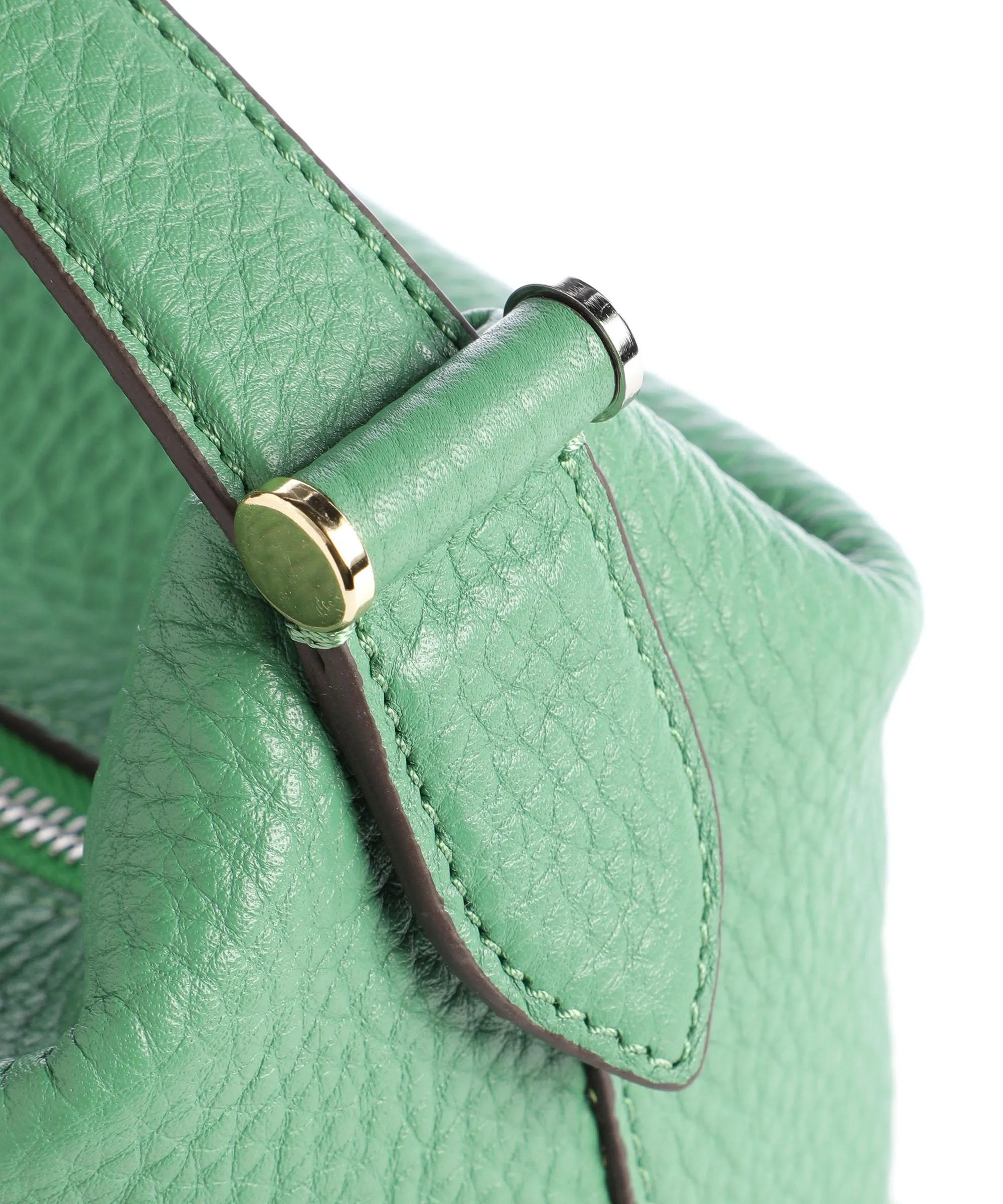  Decadent Copenhagen Cally Box Bag Borsa a mano pelle granulata verde  