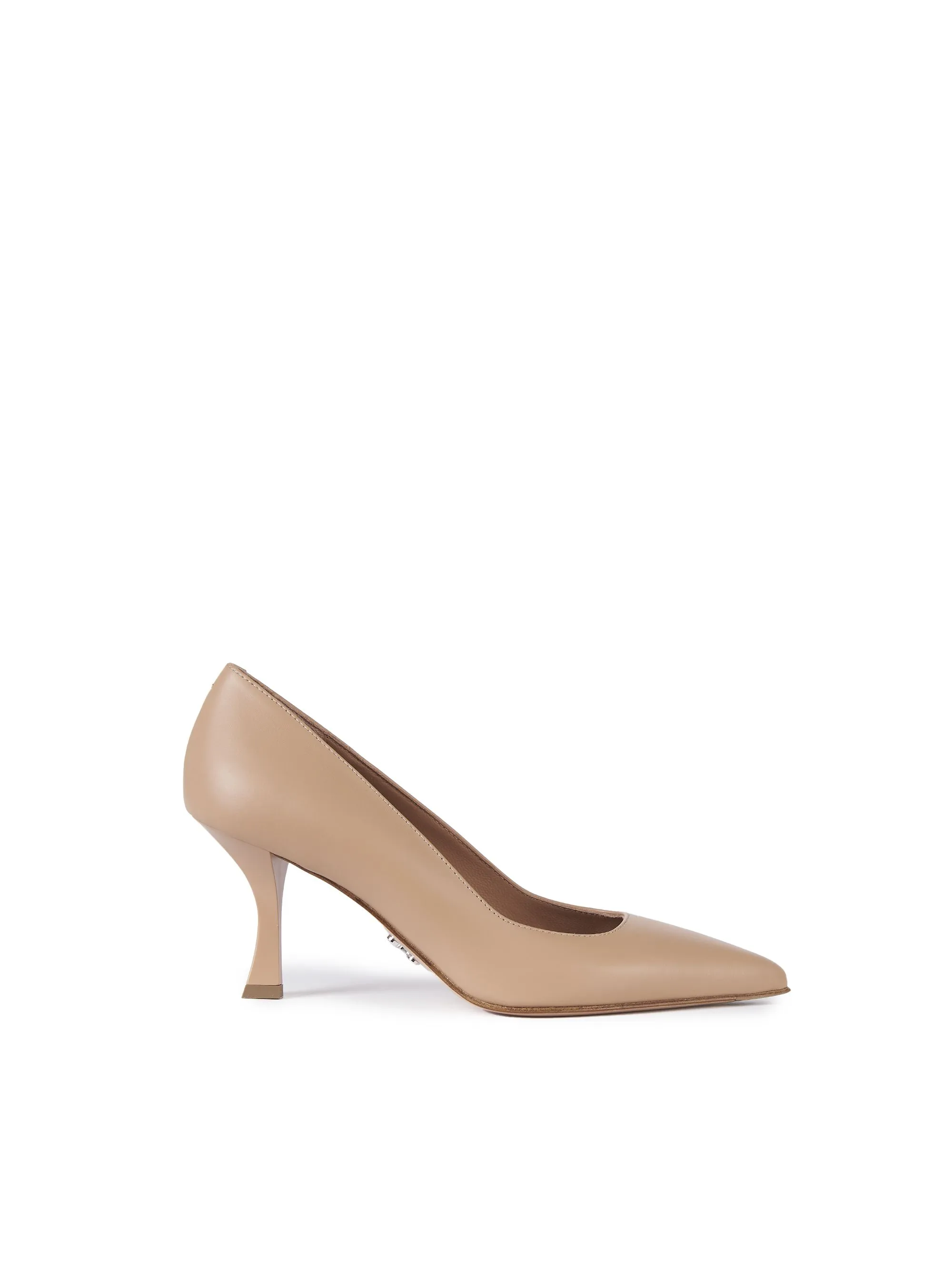 DECOLLETE' BEIGE IN PELLE