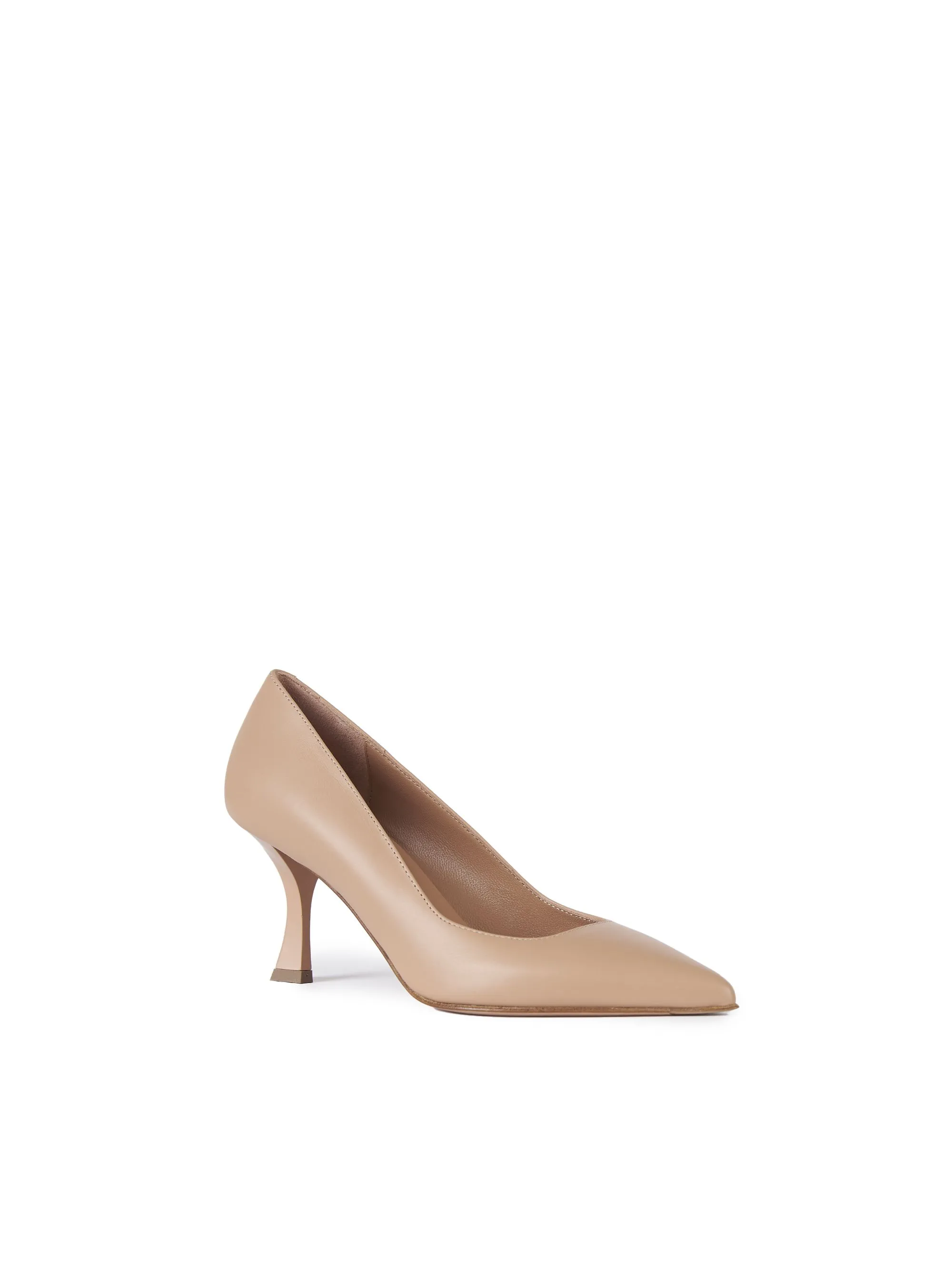DECOLLETE' BEIGE IN PELLE