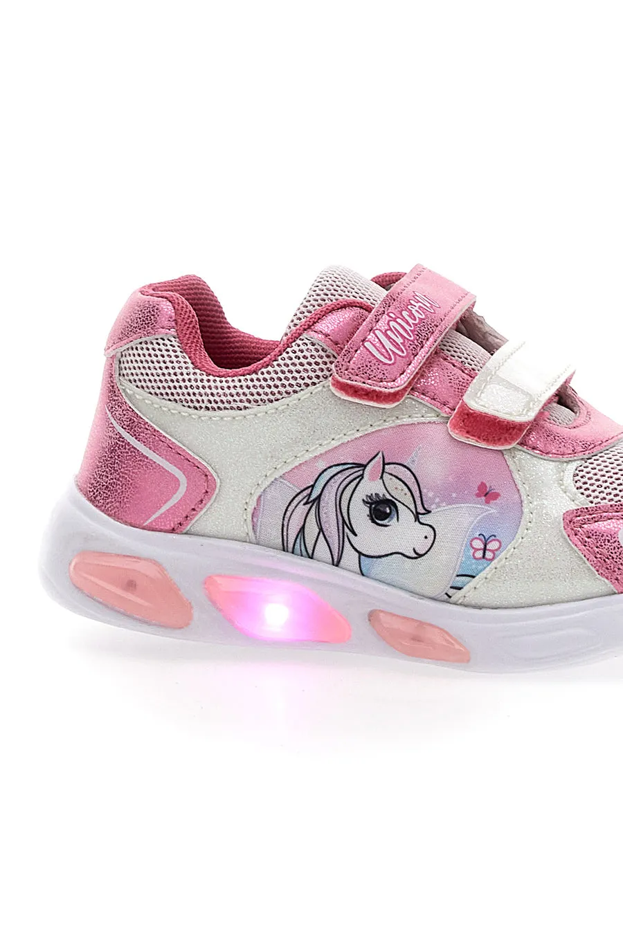   DISNEY Sneakers Rosa con Luci e Velcro Disney Unicorno 8010079