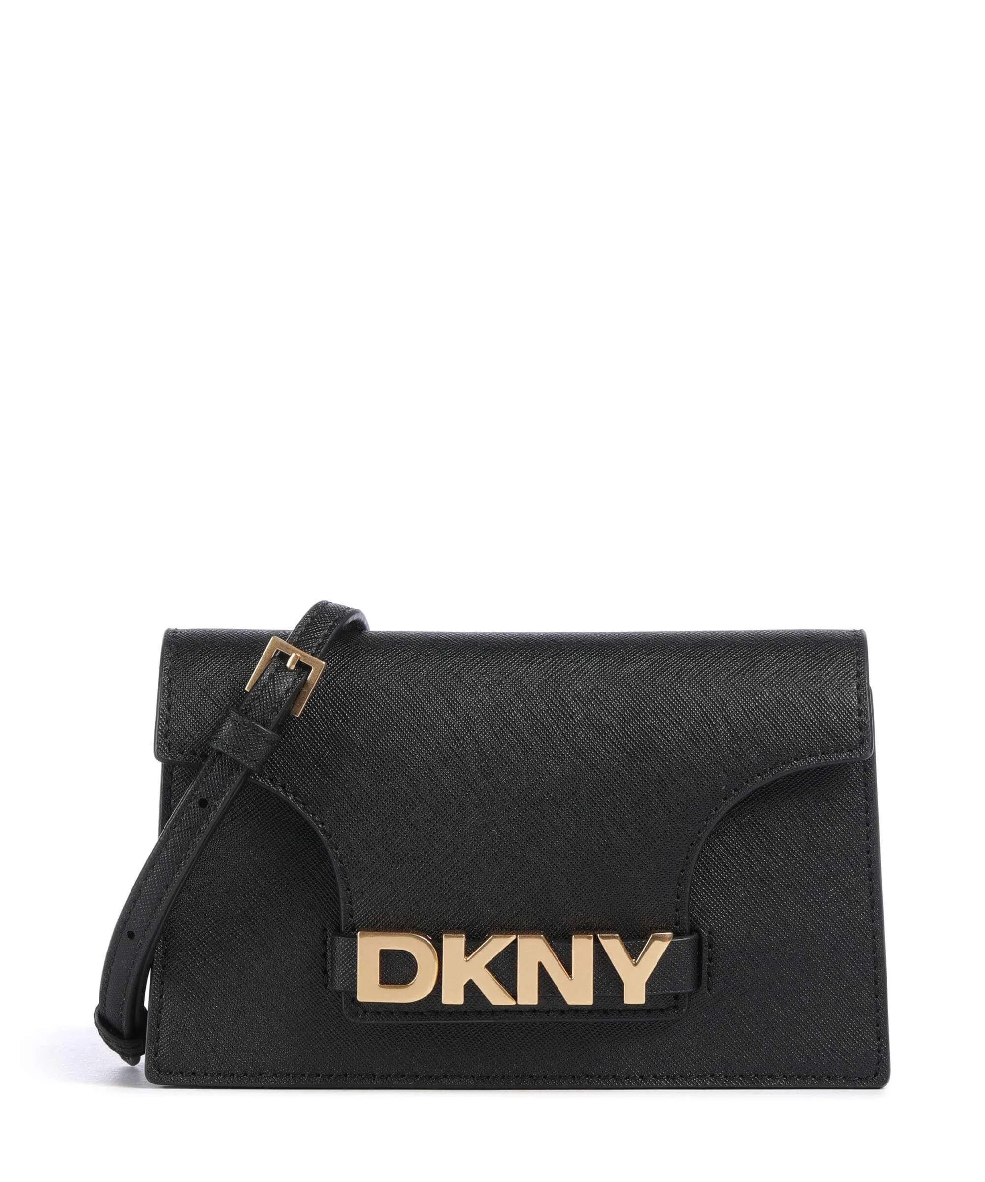  DKNY Avril Borsa a tracolla pelle di vacchetta saffiano nero  