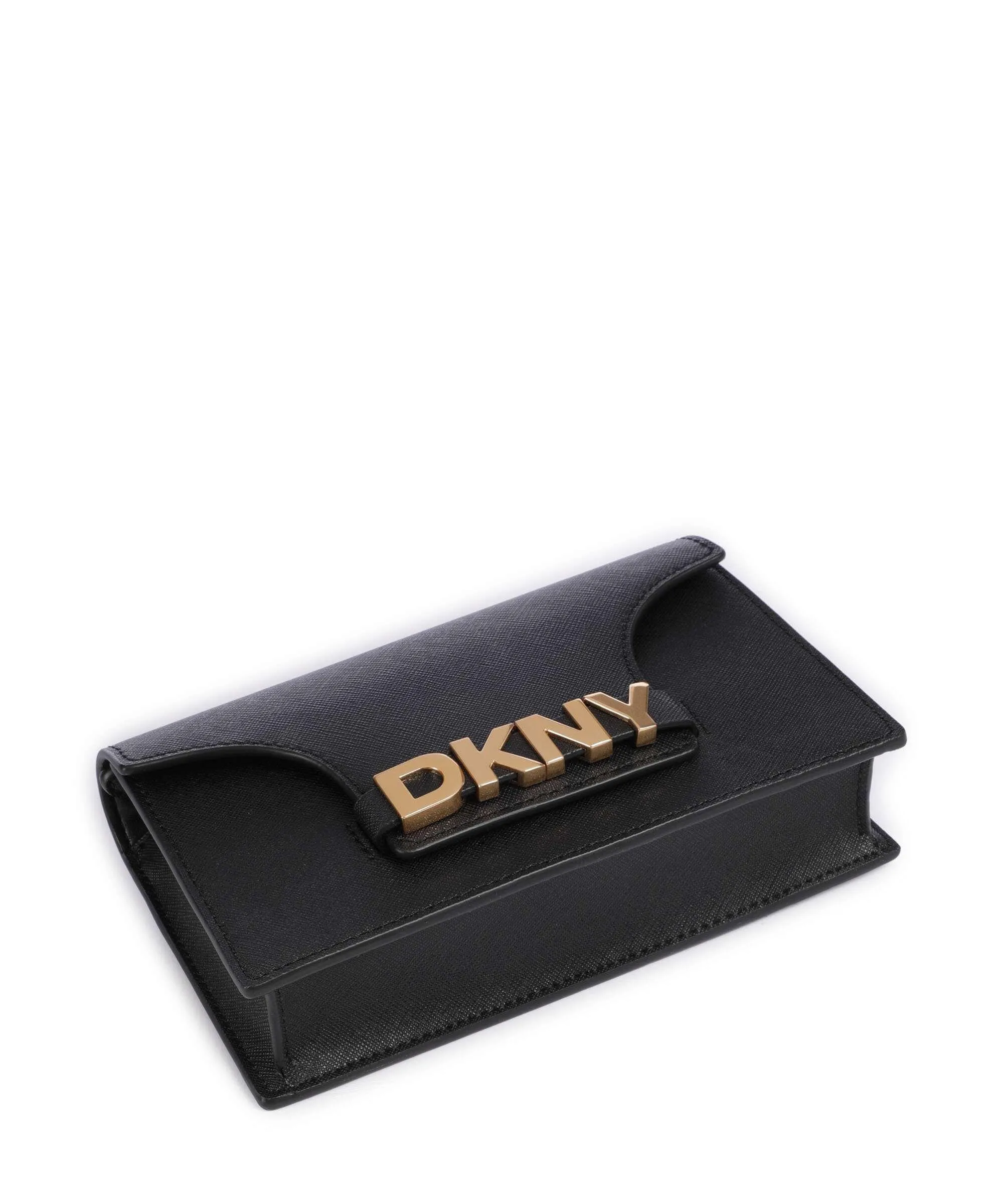  DKNY Avril Borsa a tracolla pelle di vacchetta saffiano nero  
