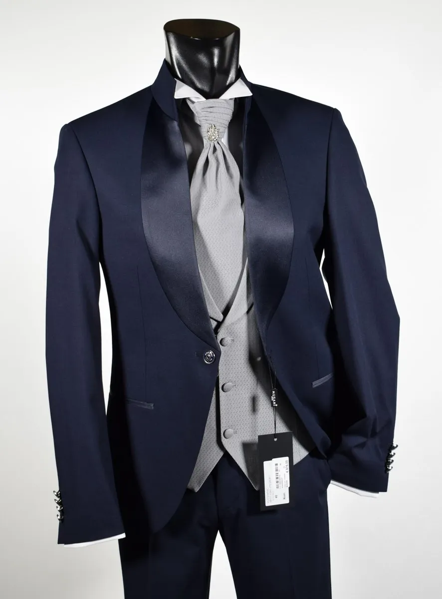 Dress musans ceremony blue model korean slim fit