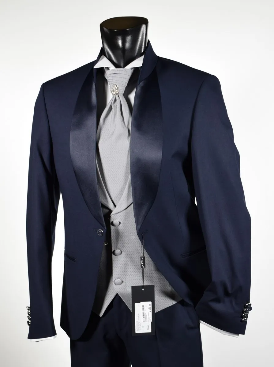 Dress musans ceremony blue model korean slim fit