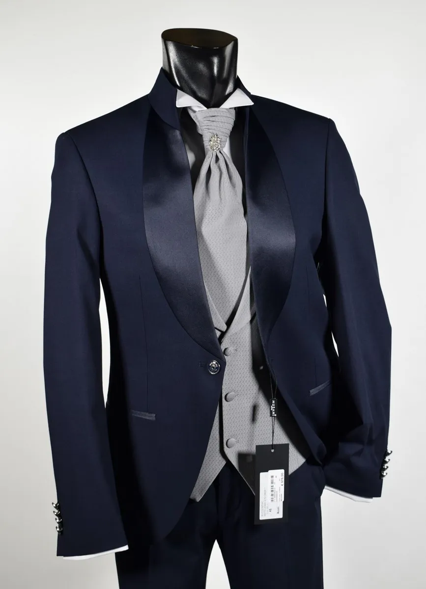 Dress musans ceremony blue model korean slim fit