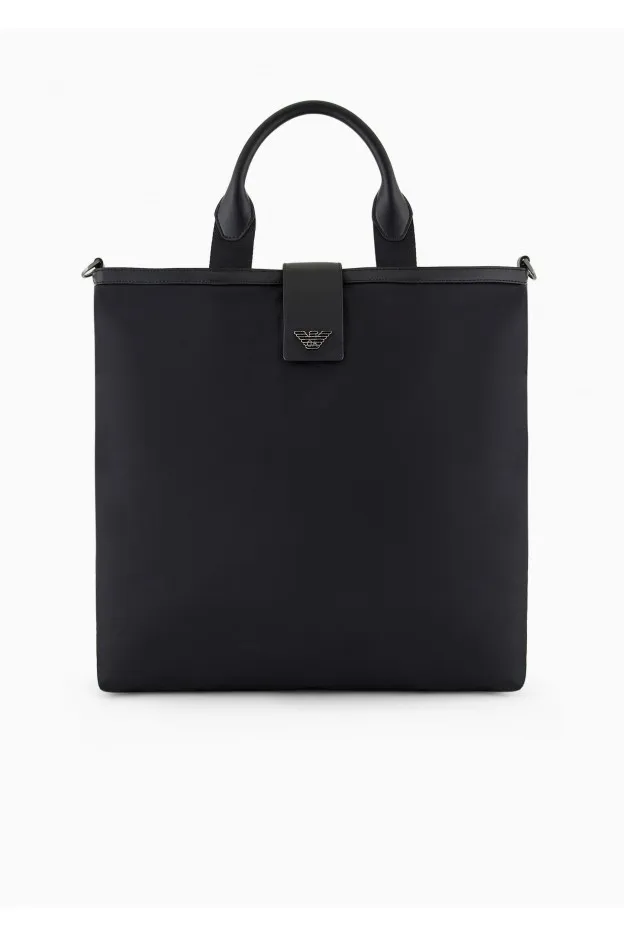 Emporio Armani Shopper Pieghevole In Nylon Riciclato Con Tracolla Asv