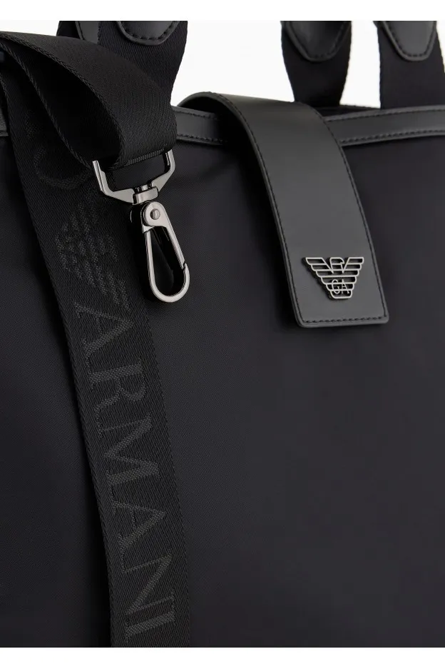 Emporio Armani Shopper Pieghevole In Nylon Riciclato Con Tracolla Asv