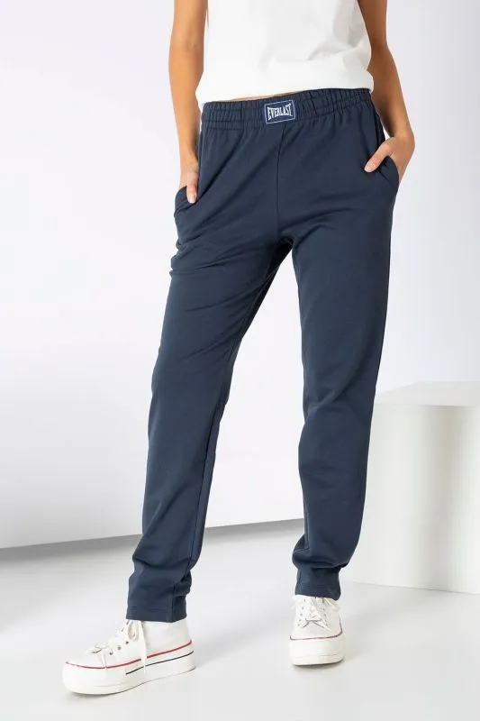 EVERLAST PANTALONE DONNA  Navy  in felpa invernale diritto al fondo