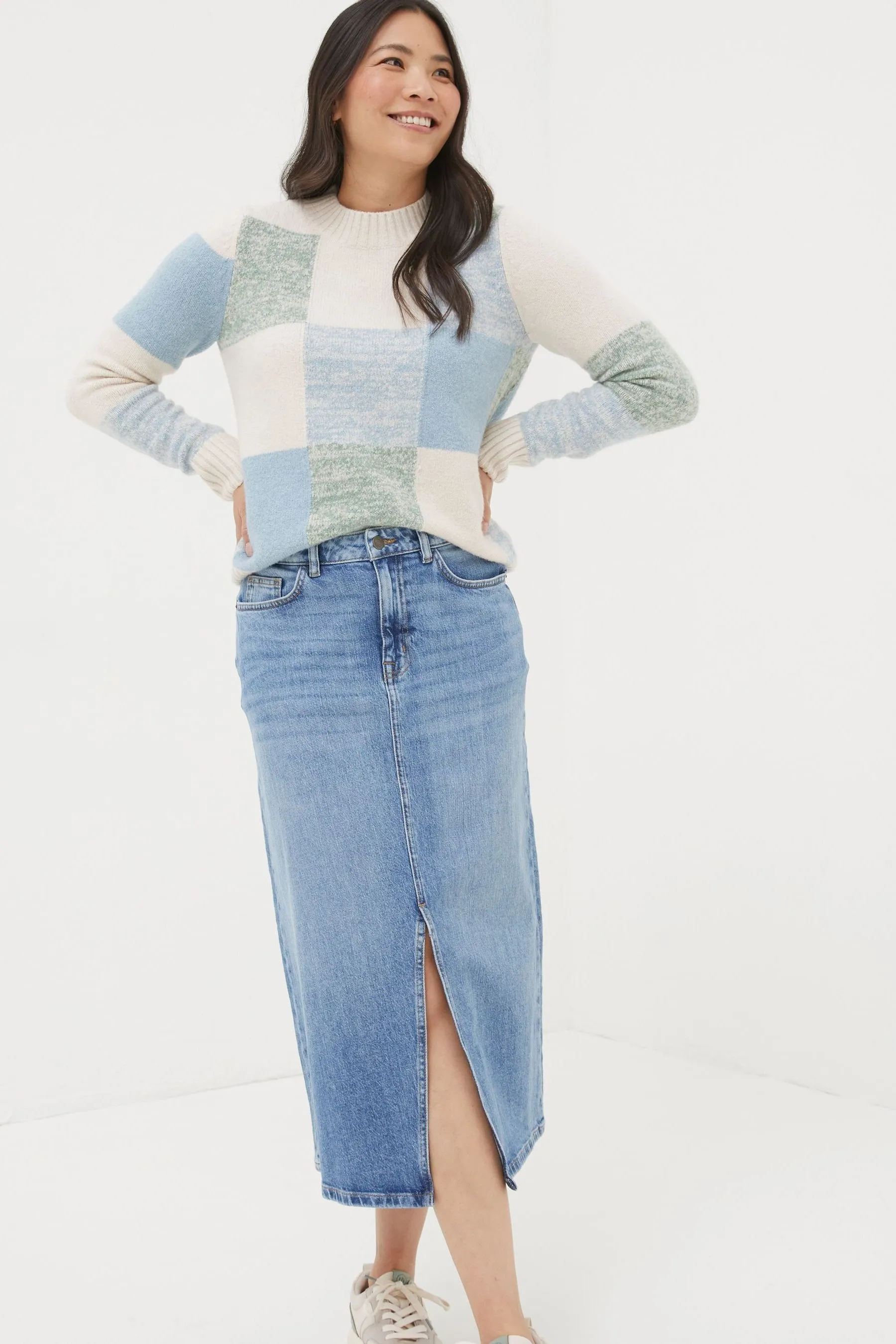 FatFace - Carla Denim Gonna midi