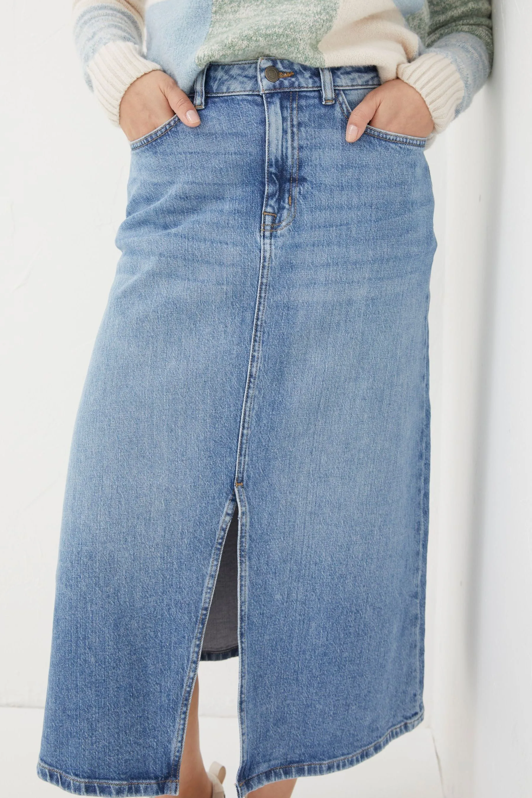 FatFace - Carla Denim Gonna midi