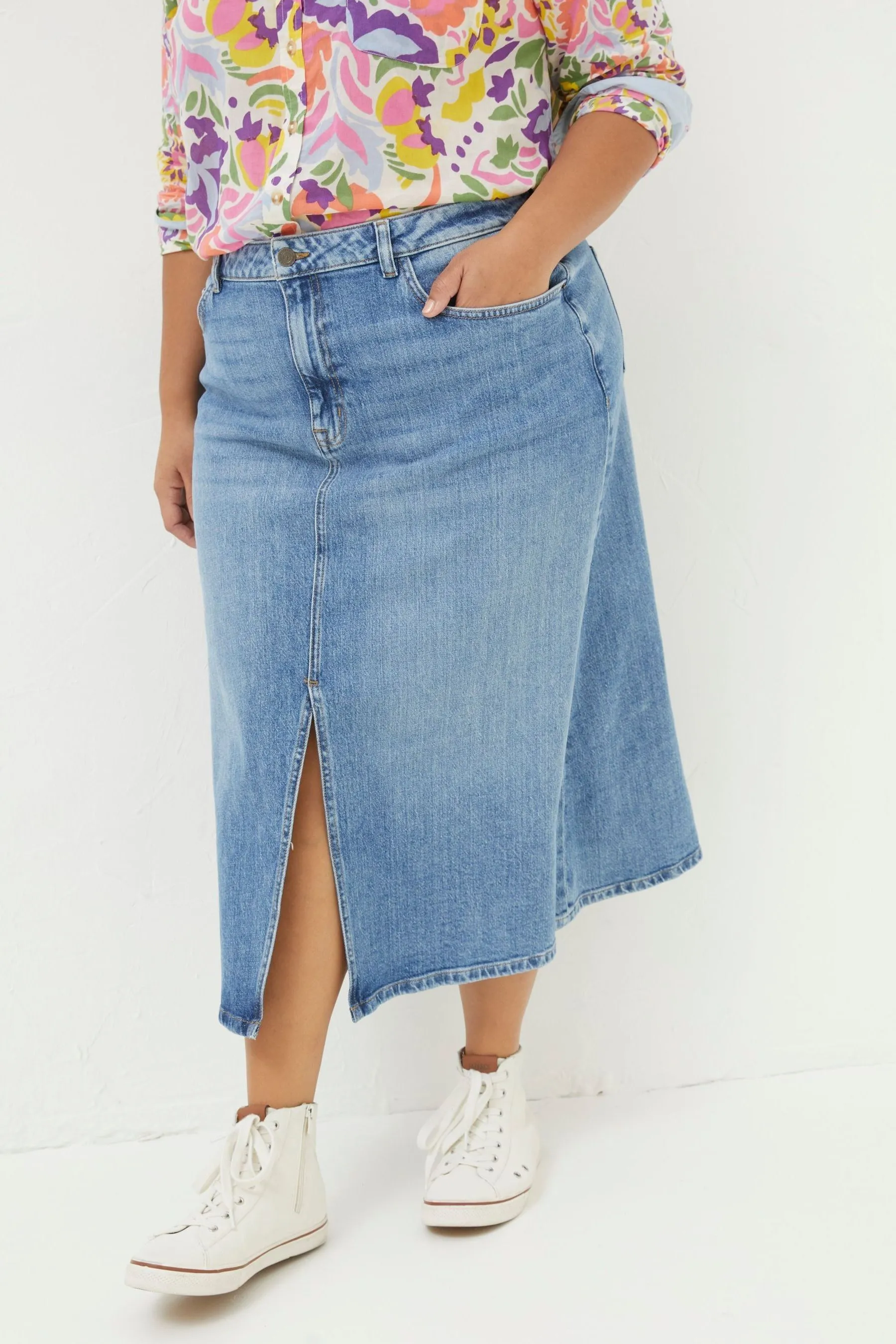FatFace - Carla Denim Gonna midi