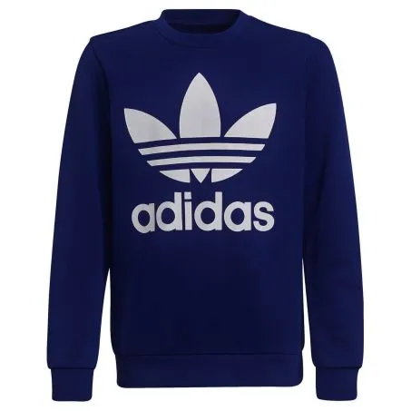 Felpa Bimbo Adidas Trefoil Crew H37743 Blu
