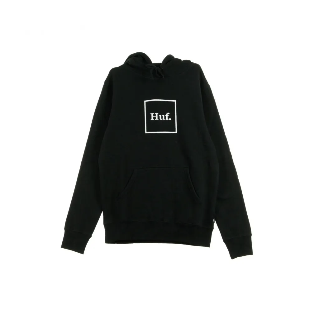 FELPA CAPPUCCIO BOX LOGO BLACK