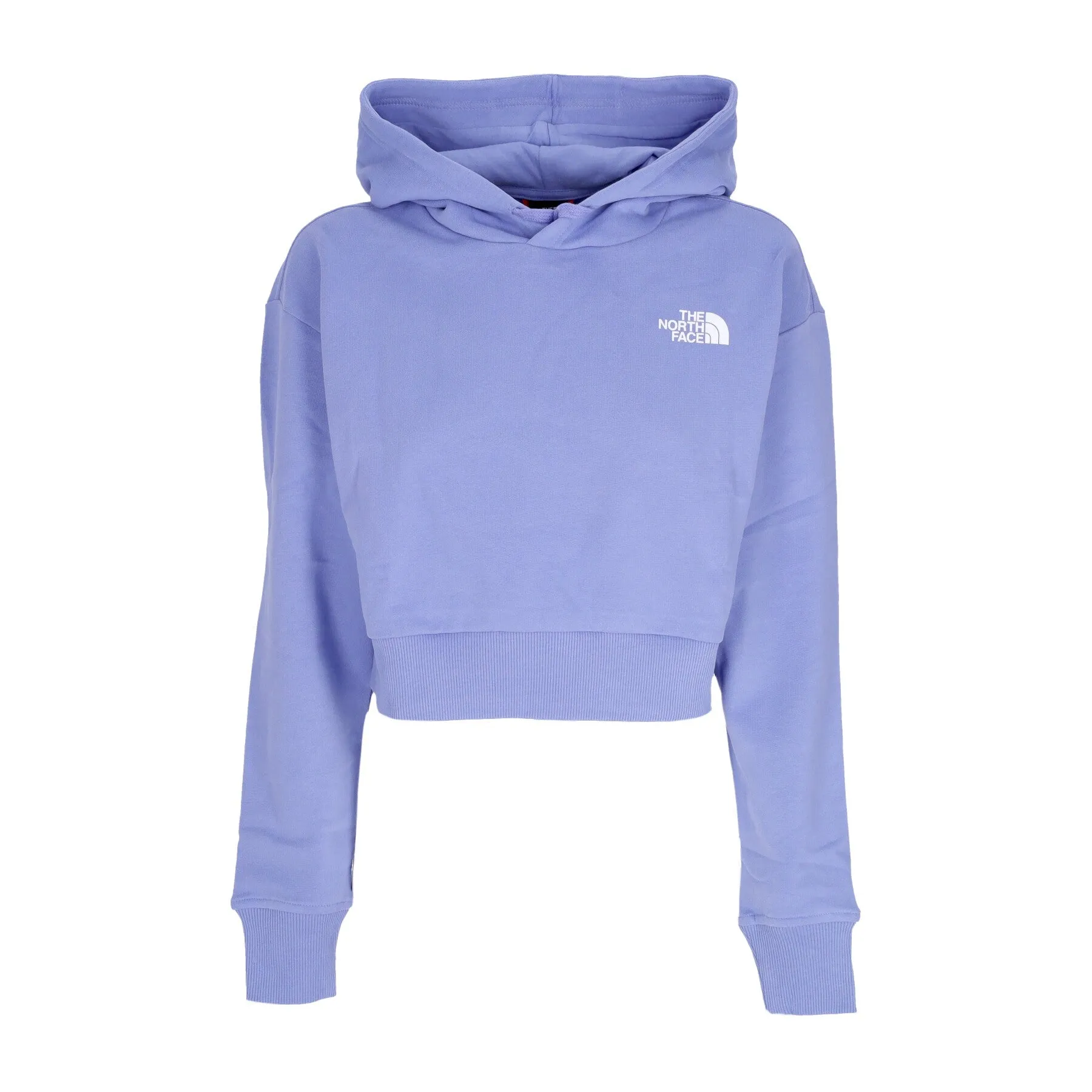 Felpa Cappuccio Corta Donna Trend Crop Hoodie Deep Periwinkle