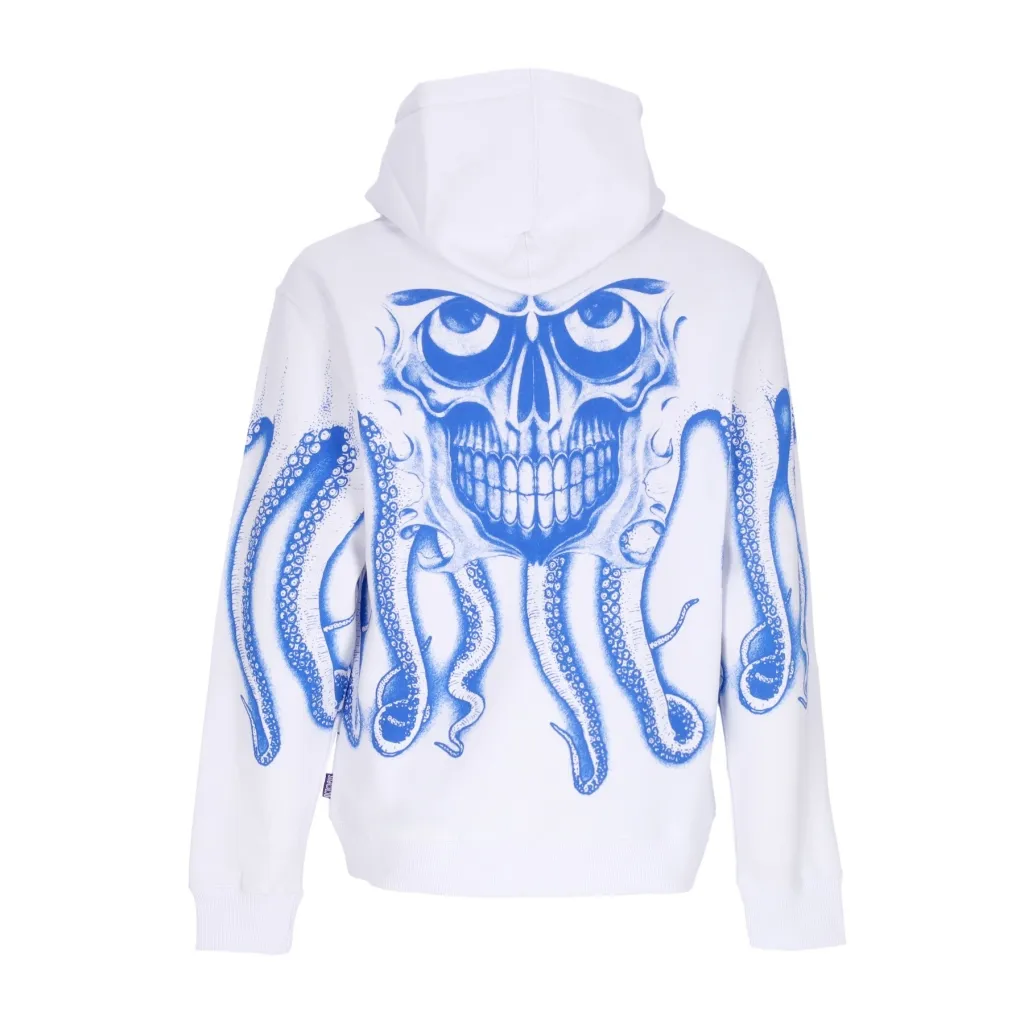 felpa cappuccio uomo skull hoodie WHITE