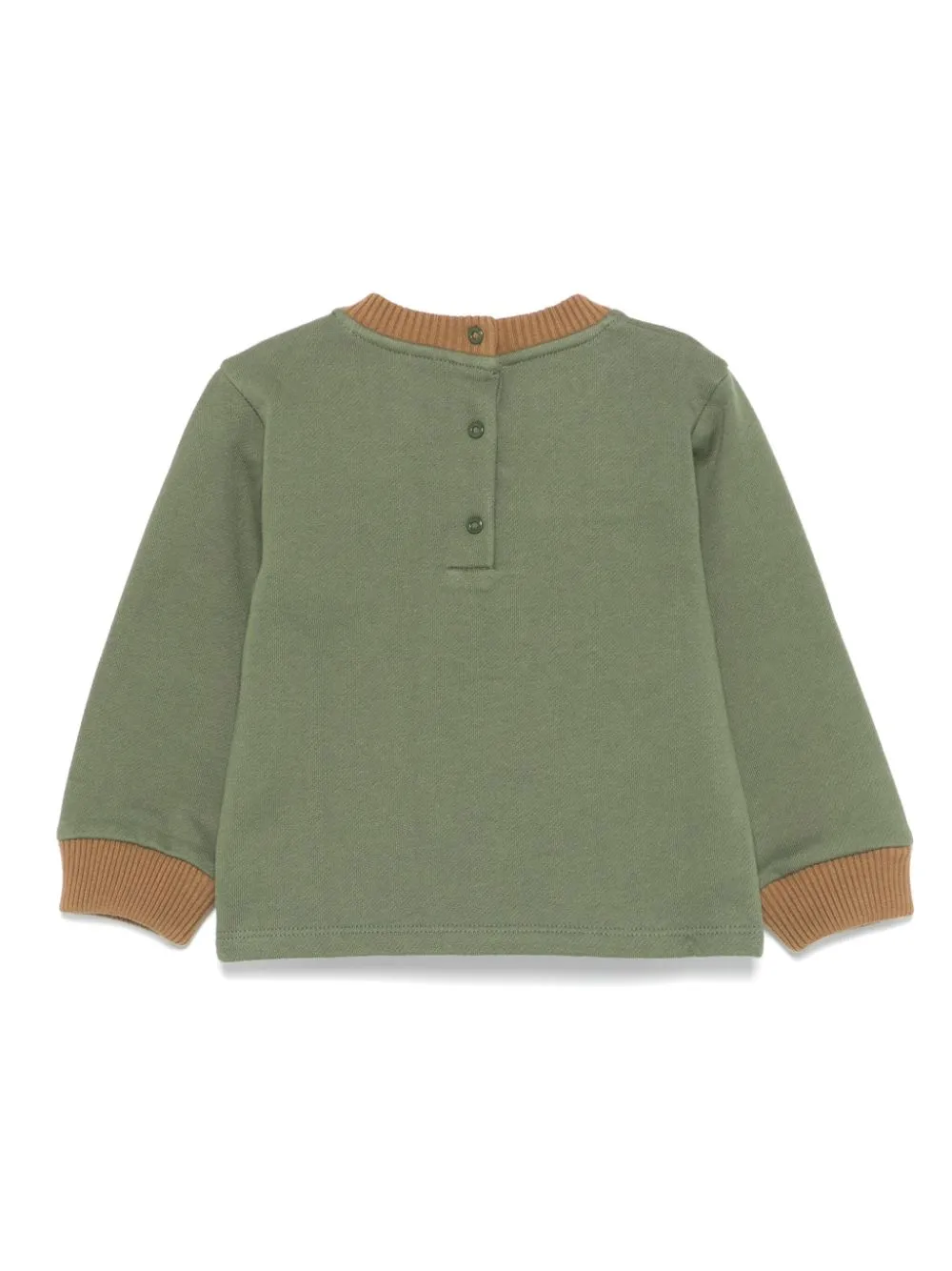 Felpa con ricamo per neonato ETRO KIDS verde con logo sul petto