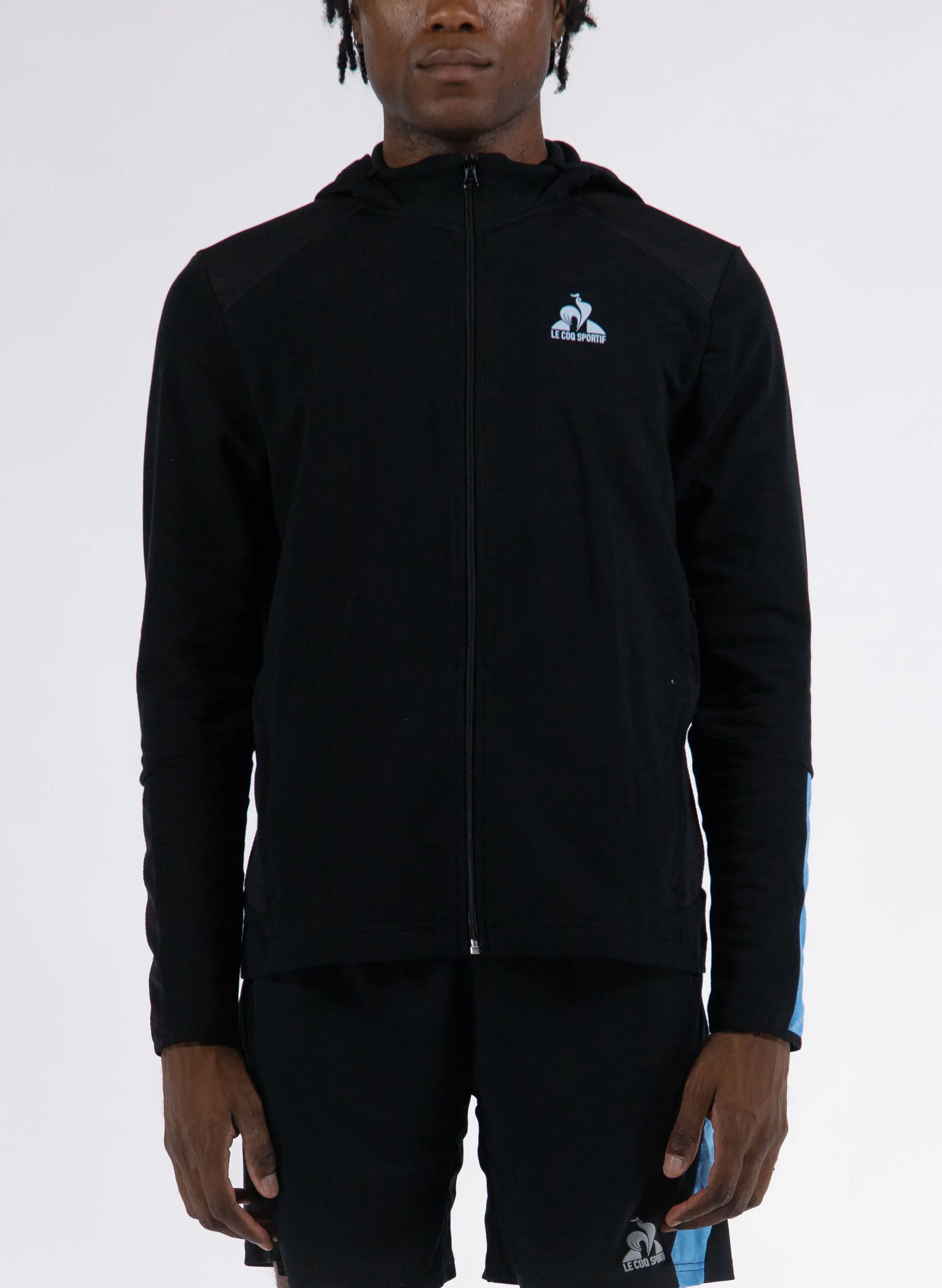 felpa full zip con cappuccio