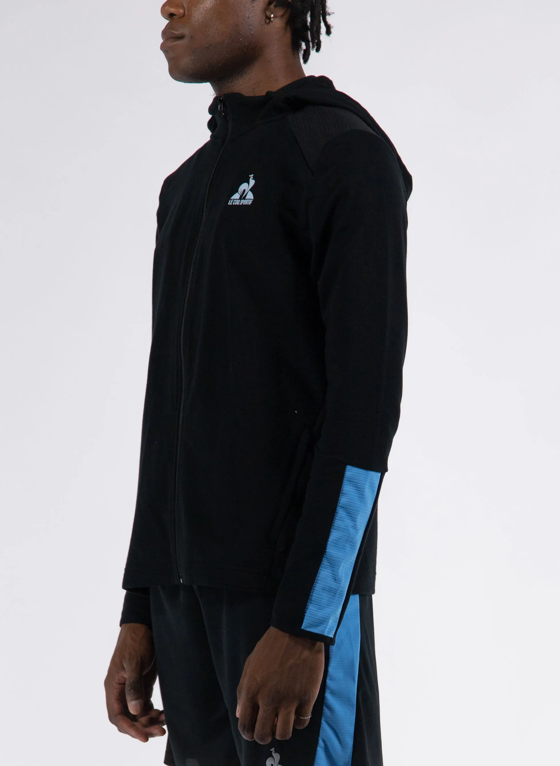 felpa full zip con cappuccio