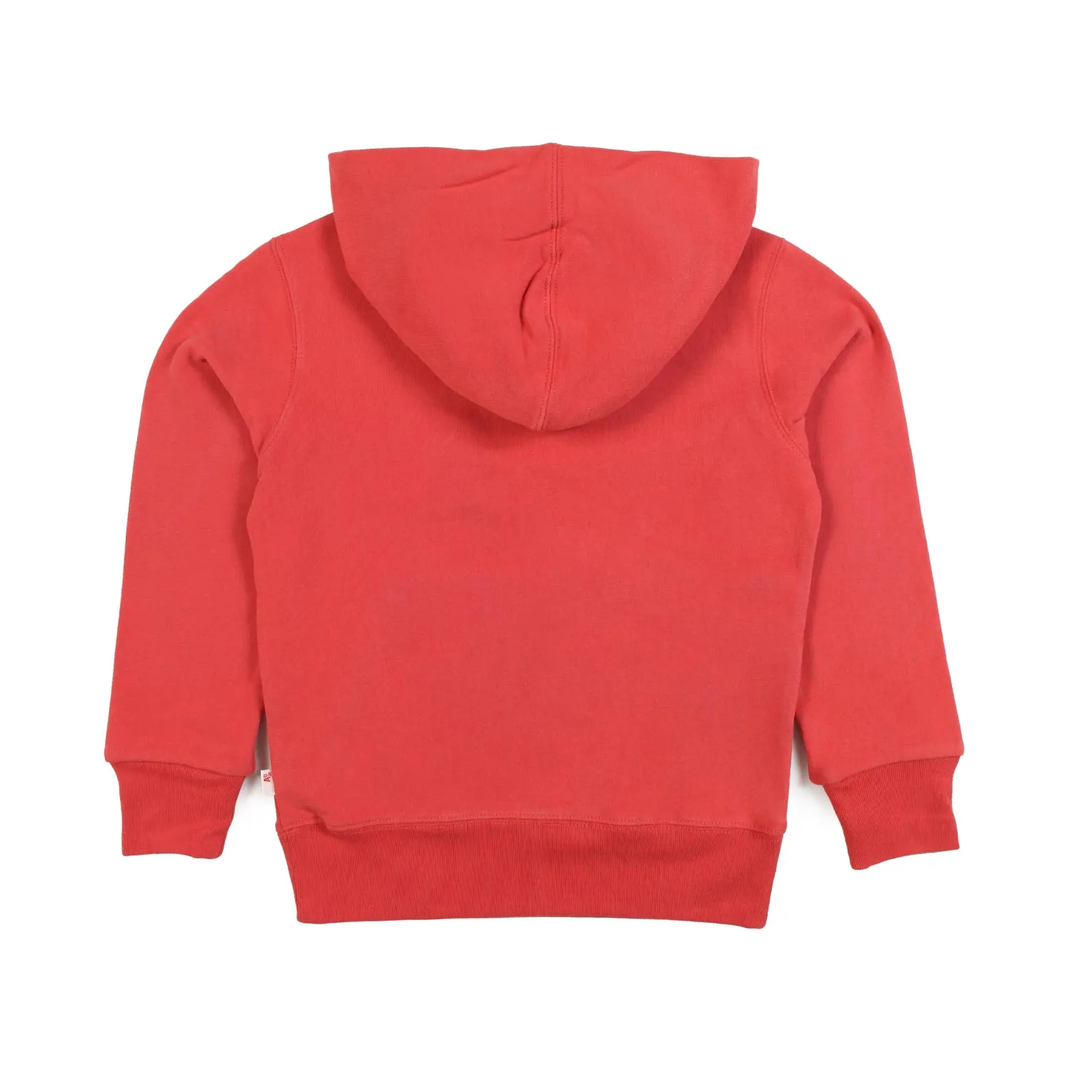 Felpa Hudson Rosso Corallo Con Cappuccio