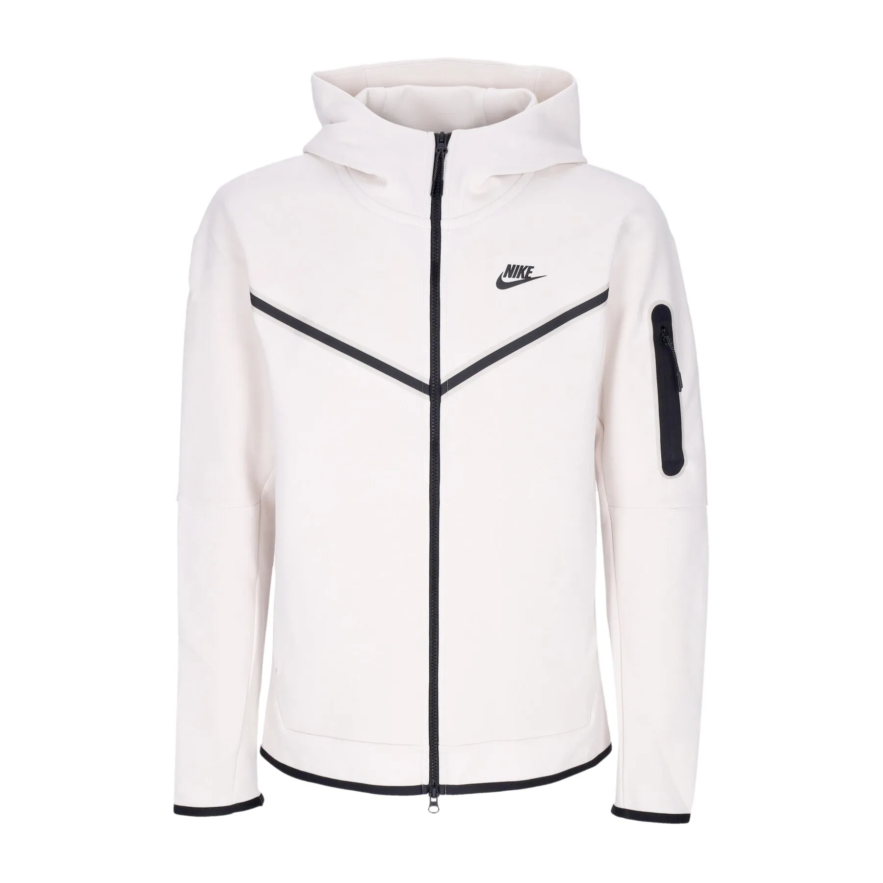 Felpa Leggera Cappuccio Zip Uomo Sportswear Tech Fleece Hoodie Phantom/black