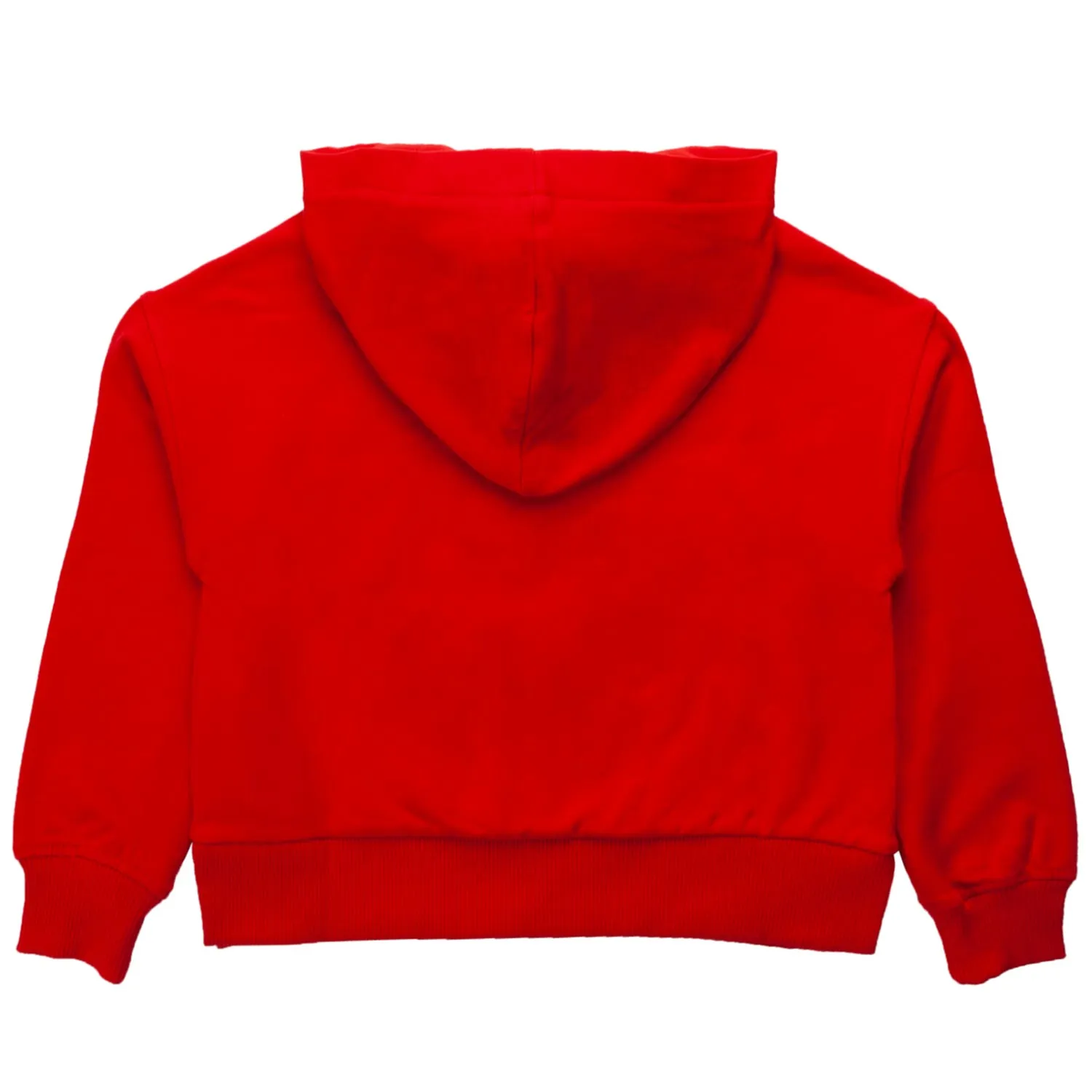 Felpa Rossa Cappuccio Bambina