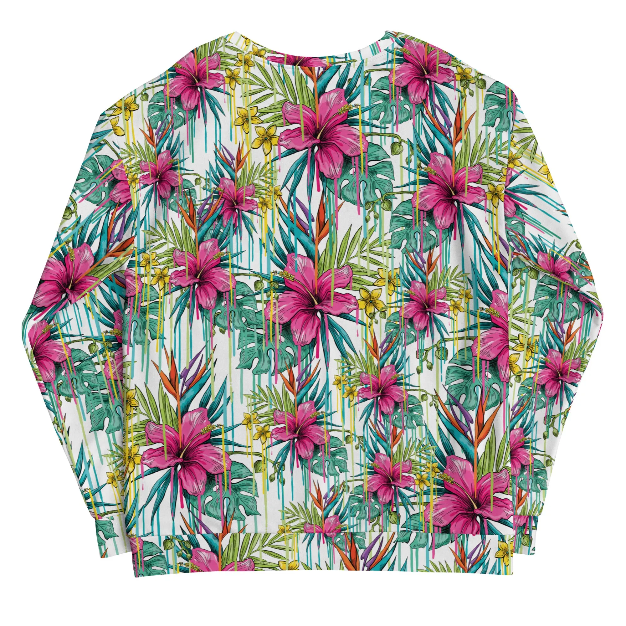 Felpa unisex con fiori fucsia
