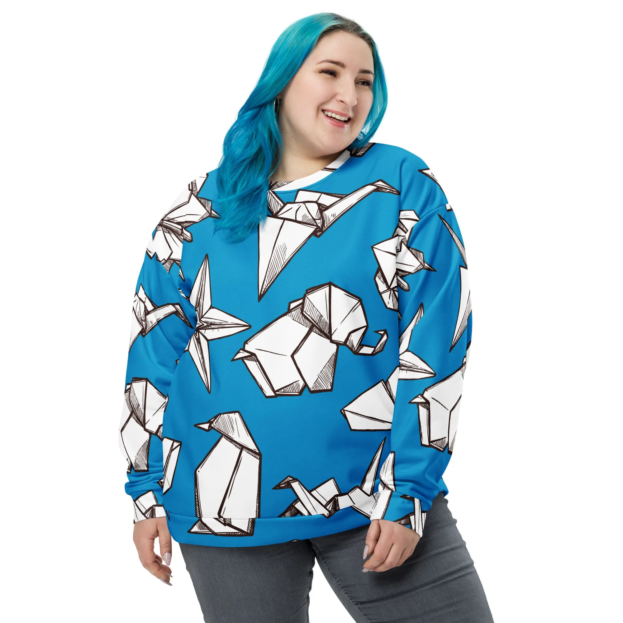 Felpa unisex con origami