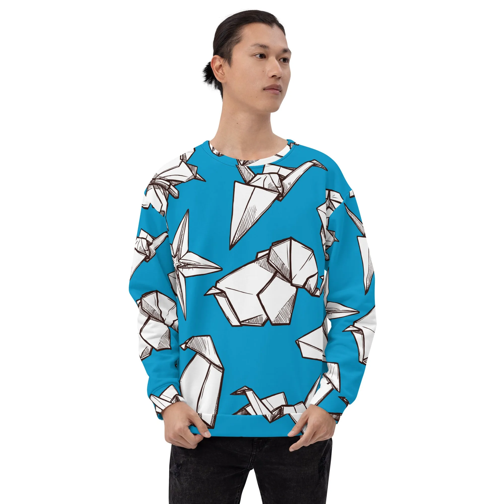 Felpa unisex con origami