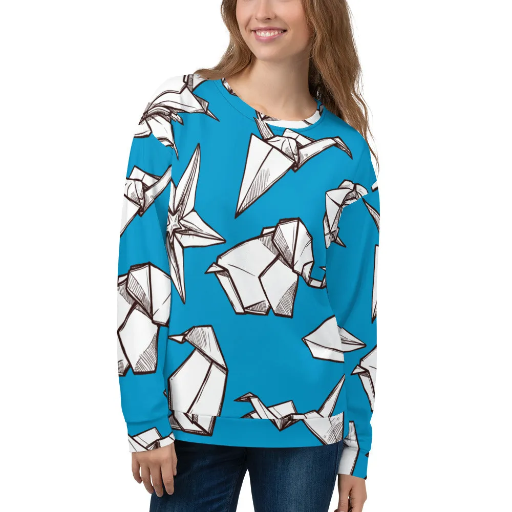Felpa unisex con origami