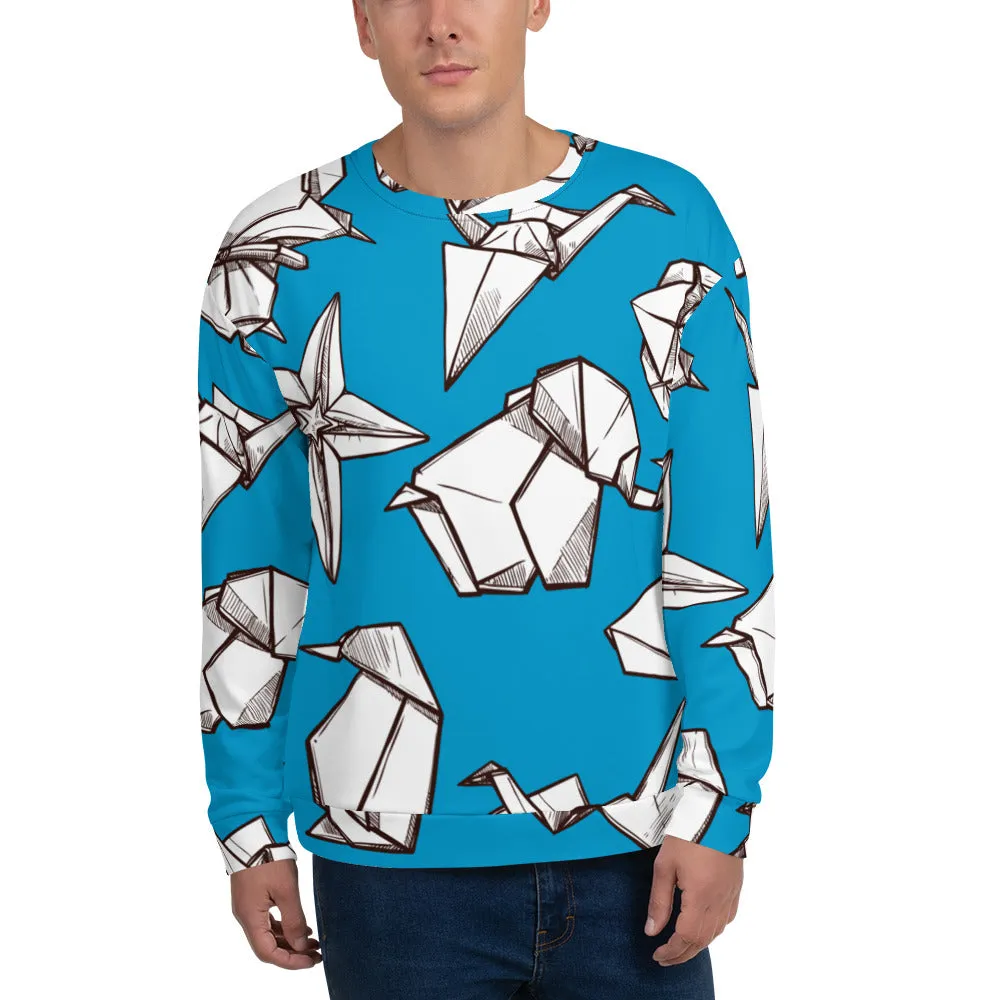 Felpa unisex con origami