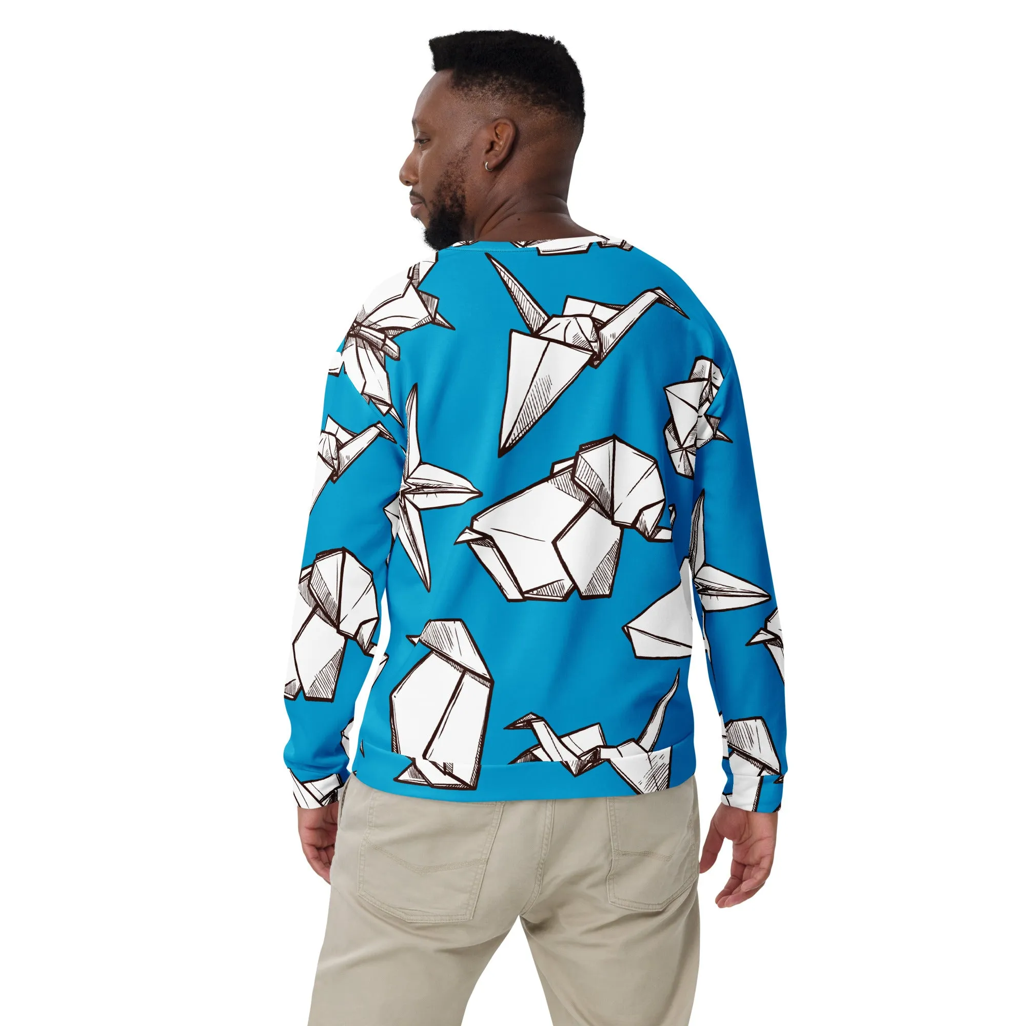 Felpa unisex con origami