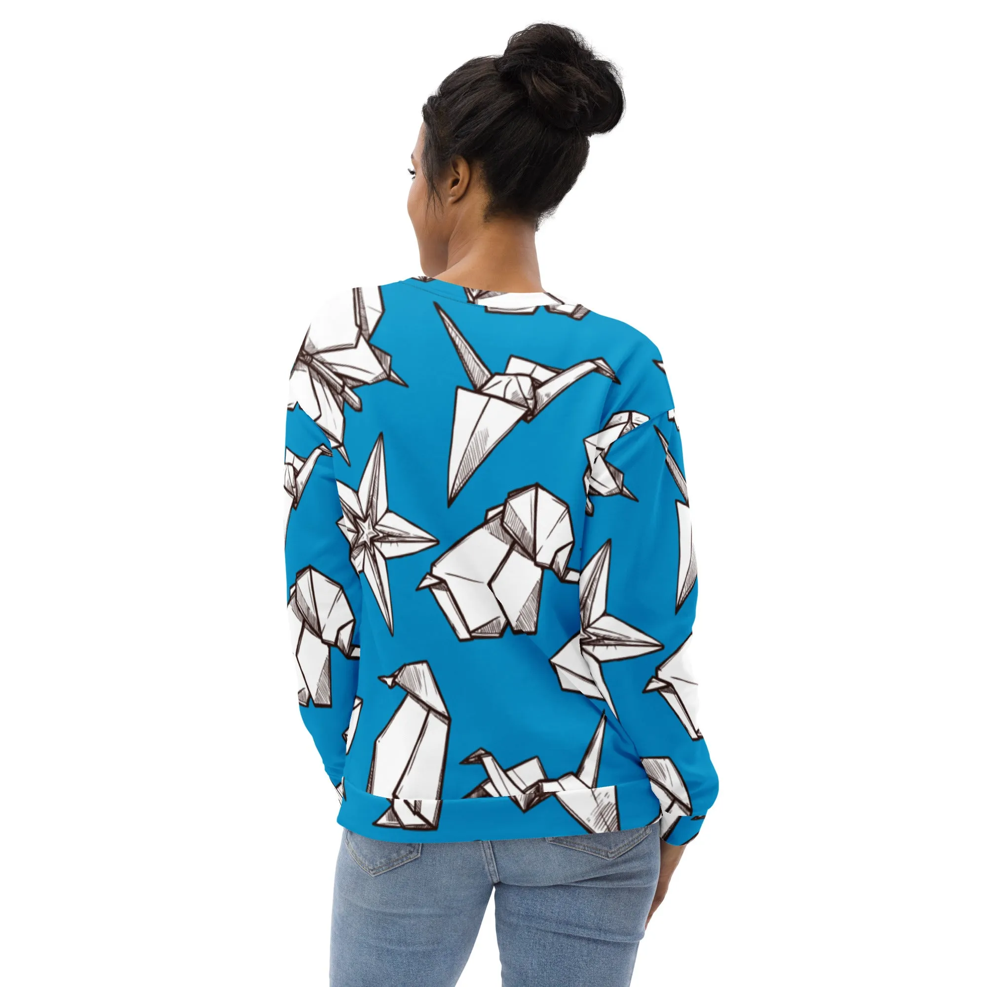 Felpa unisex con origami