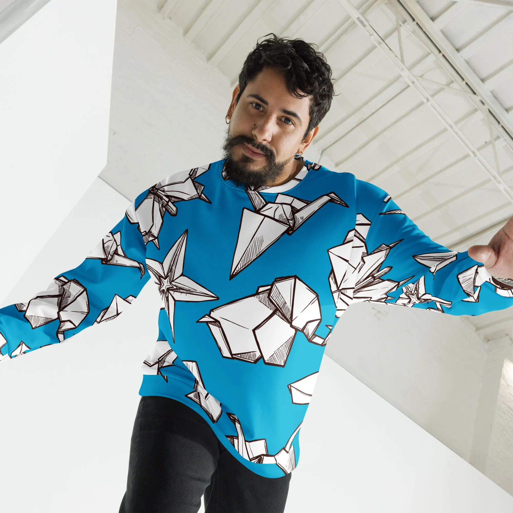 Felpa unisex con origami