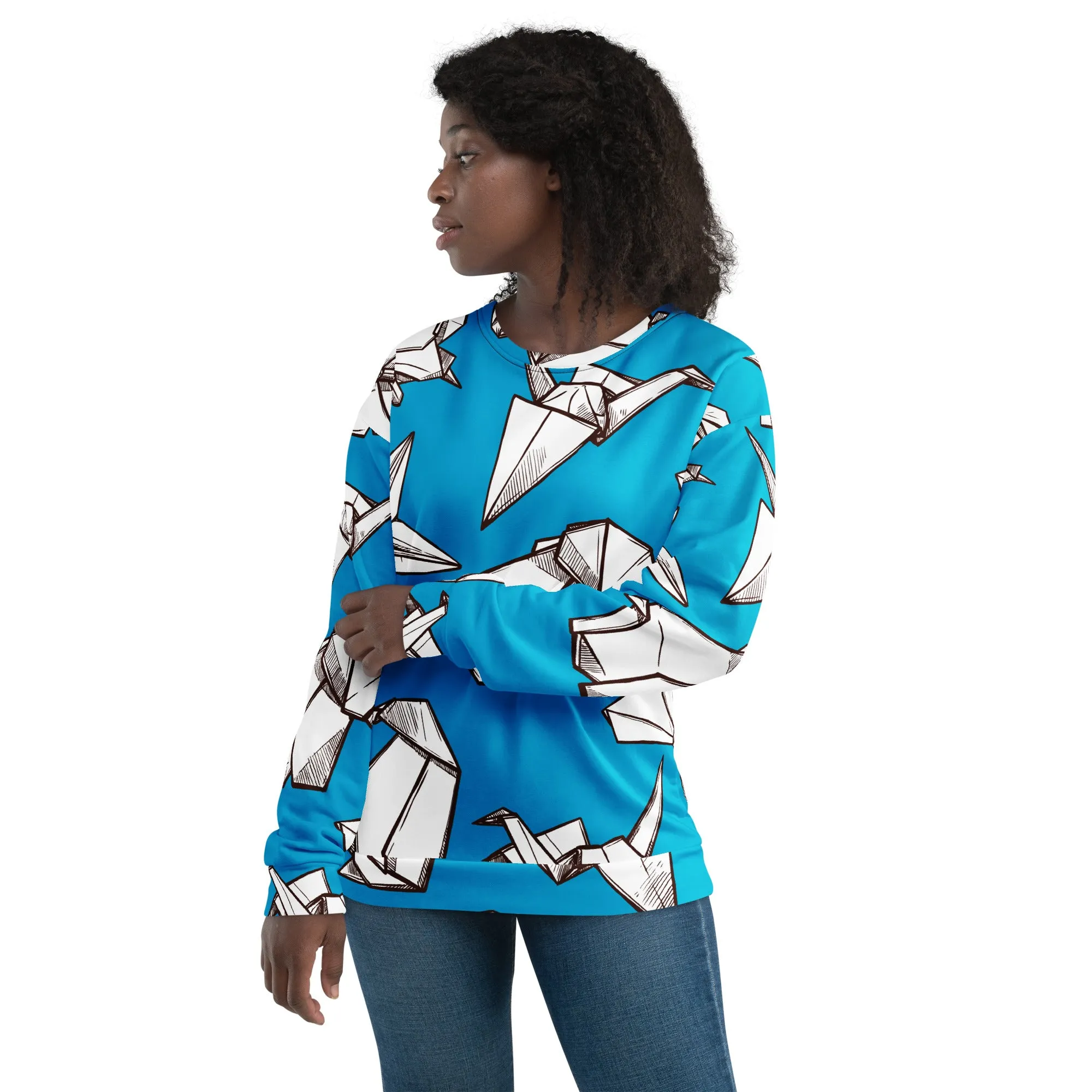 Felpa unisex con origami