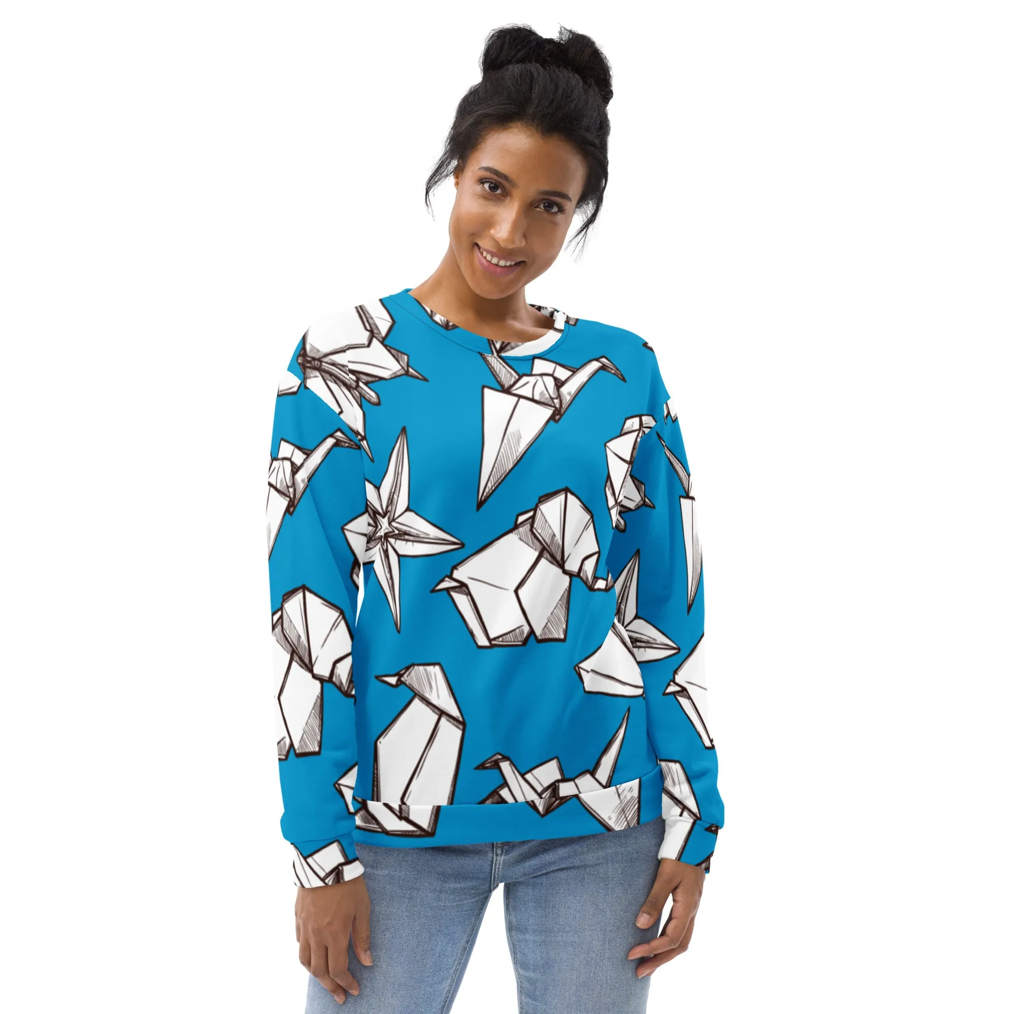 Felpa unisex con origami