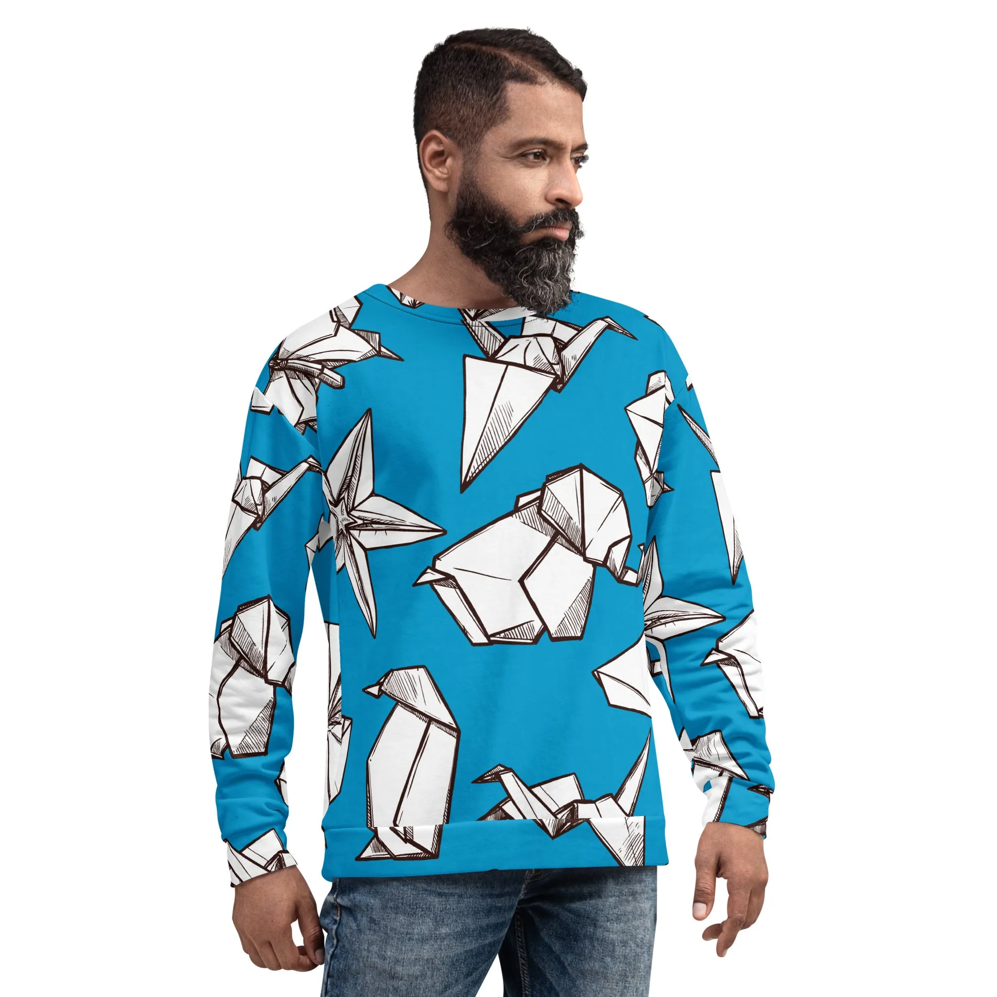 Felpa unisex con origami