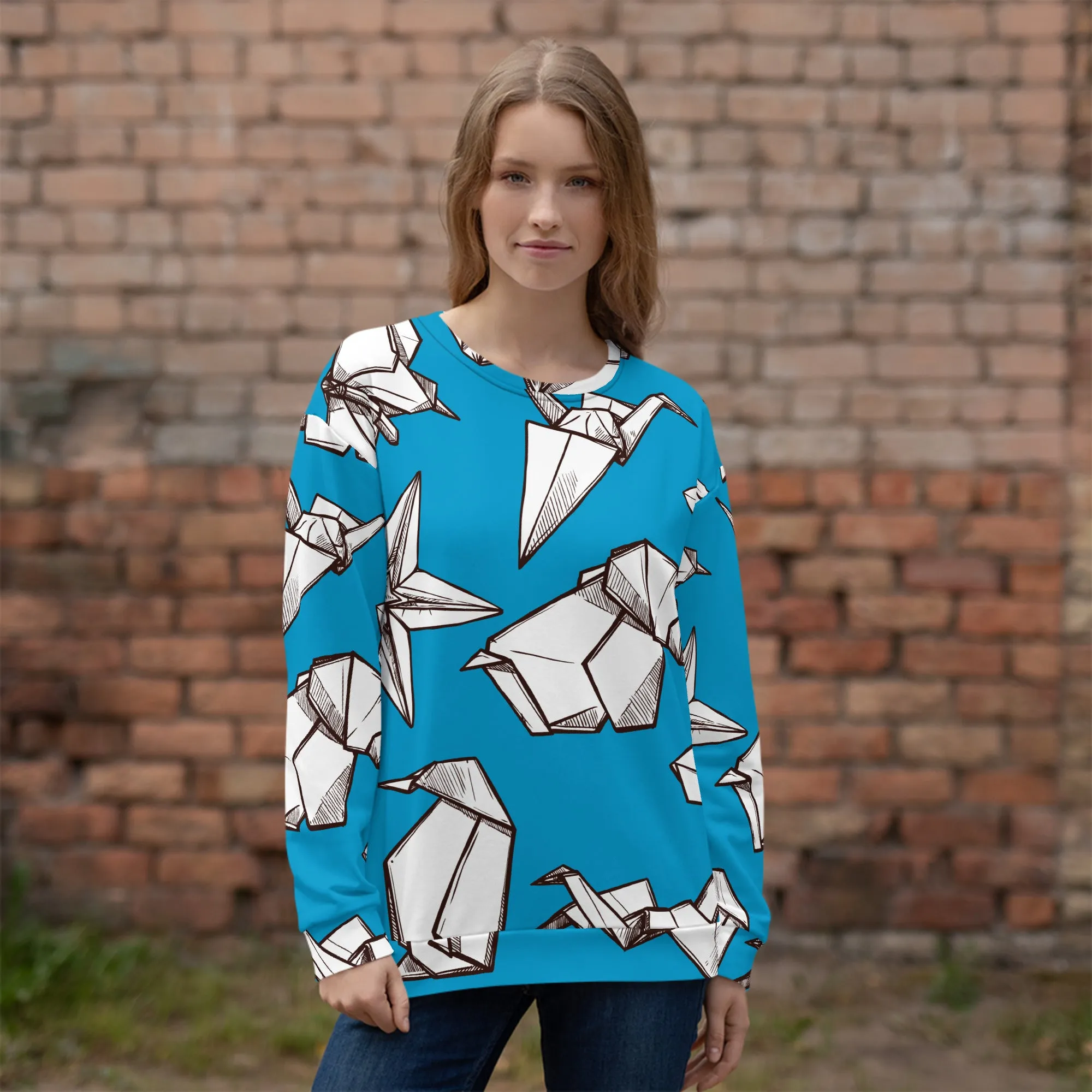 Felpa unisex con origami