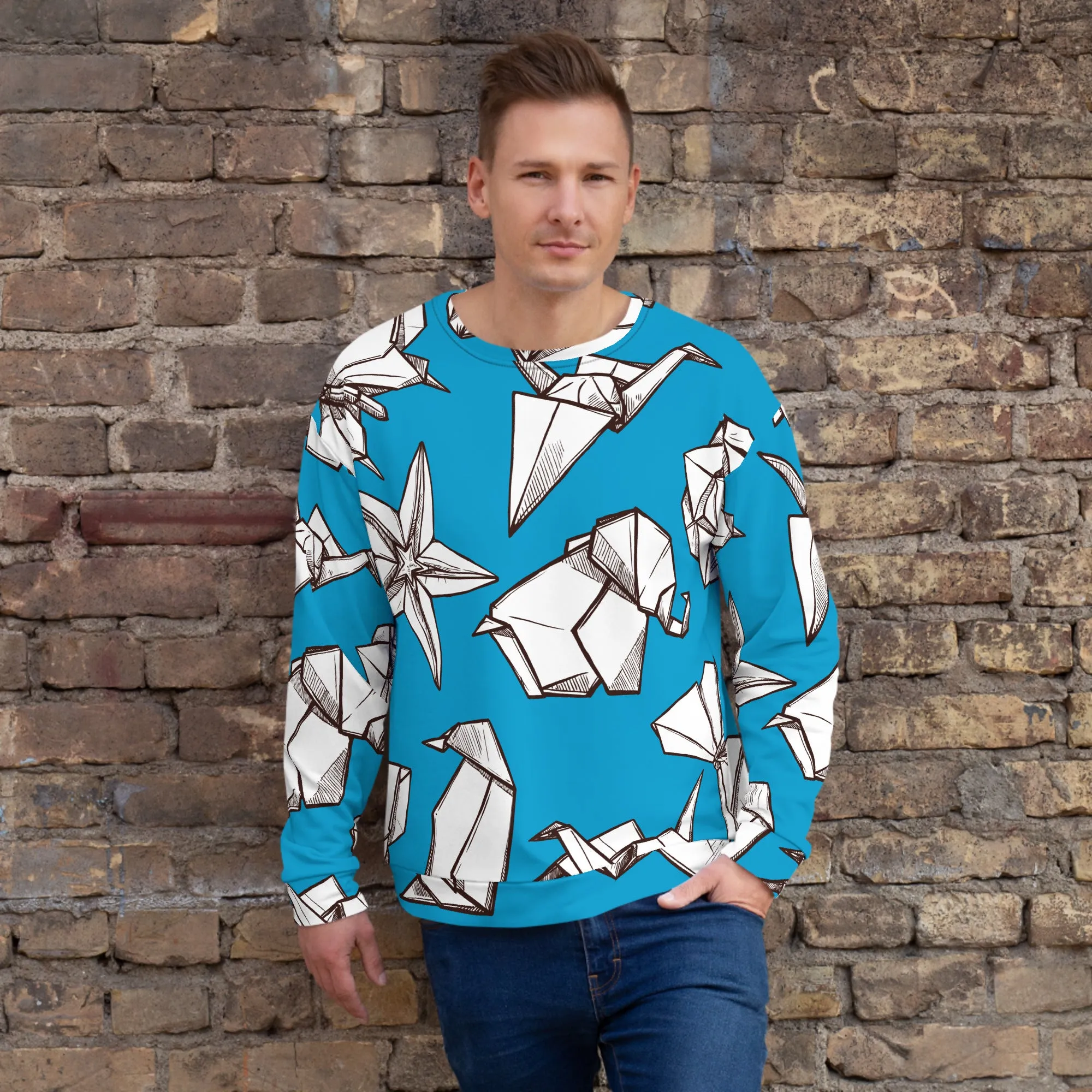 Felpa unisex con origami