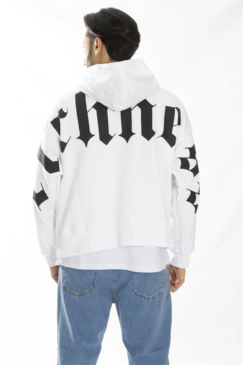Felpa Uomo Boxy fit Con Stampa ''Richness'' Art. Fe151