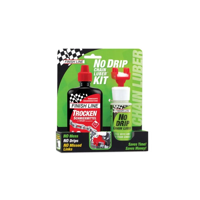 Finish Line kit No Drip Chain Luberincluso lubrificante per catena 120ml