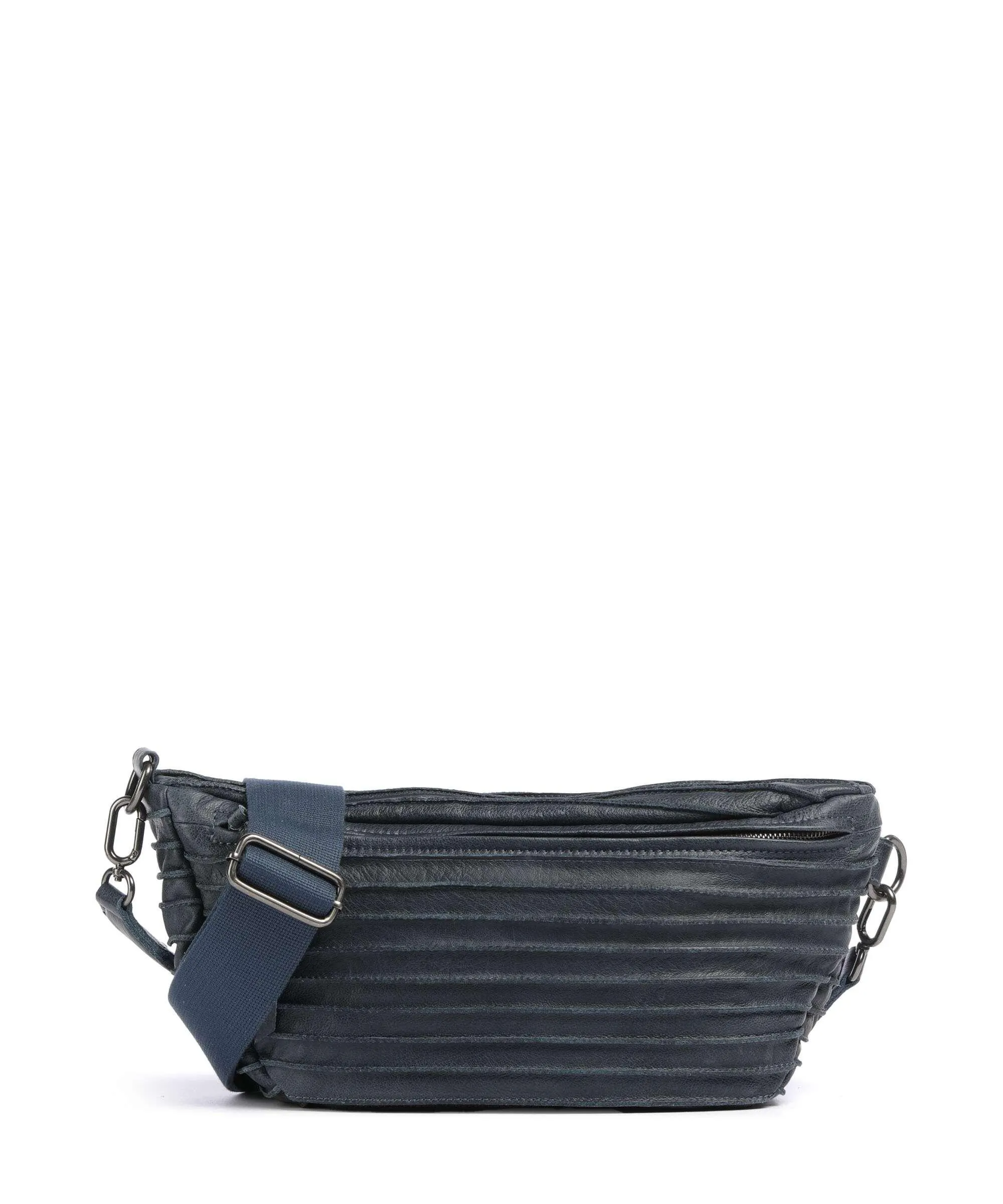  FredsBruder mini Borsa a tracolla pelle granulata blu scuro  