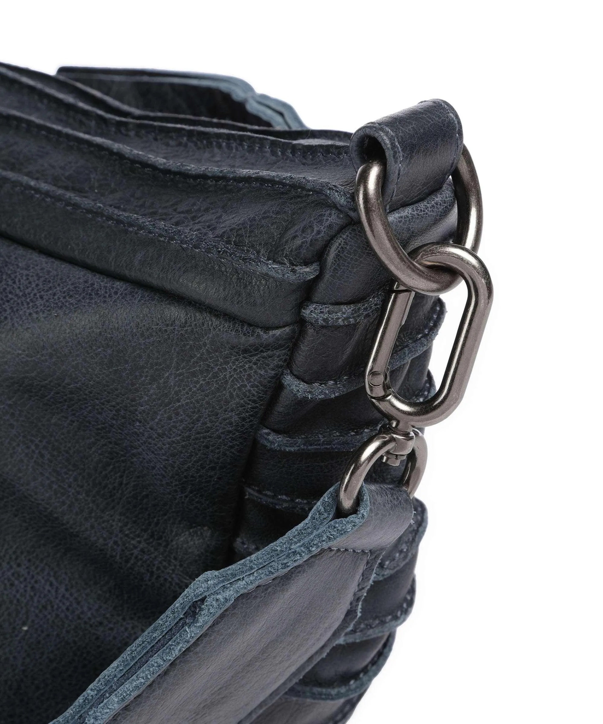  FredsBruder mini Borsa a tracolla pelle granulata blu scuro  
